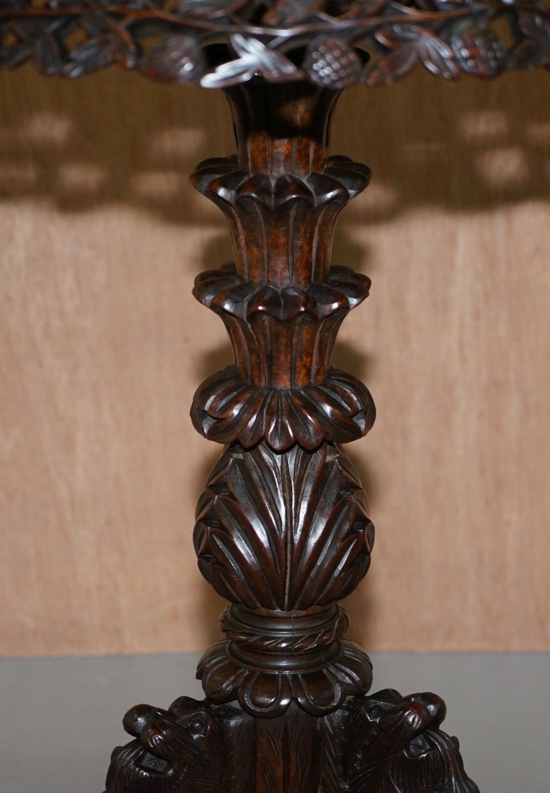 photo furniture Burmese Circa 1880 Anglo Indian Rosewood Tilt Top Centre Occasional Side Table