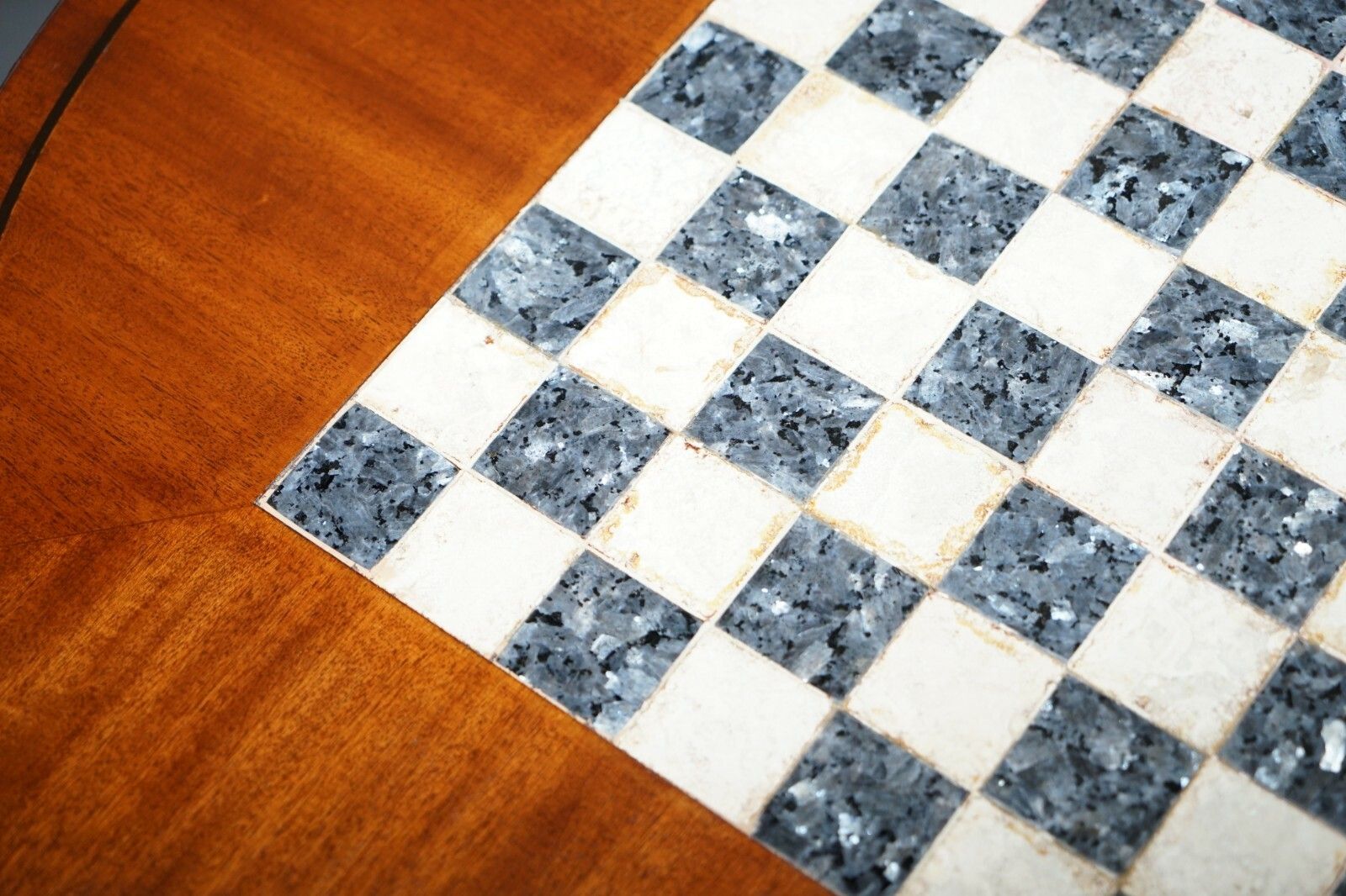 Circa 1900 Fully Restored French Empire Mahogany Chess Table Marble Ormolu Mount photo vinterior