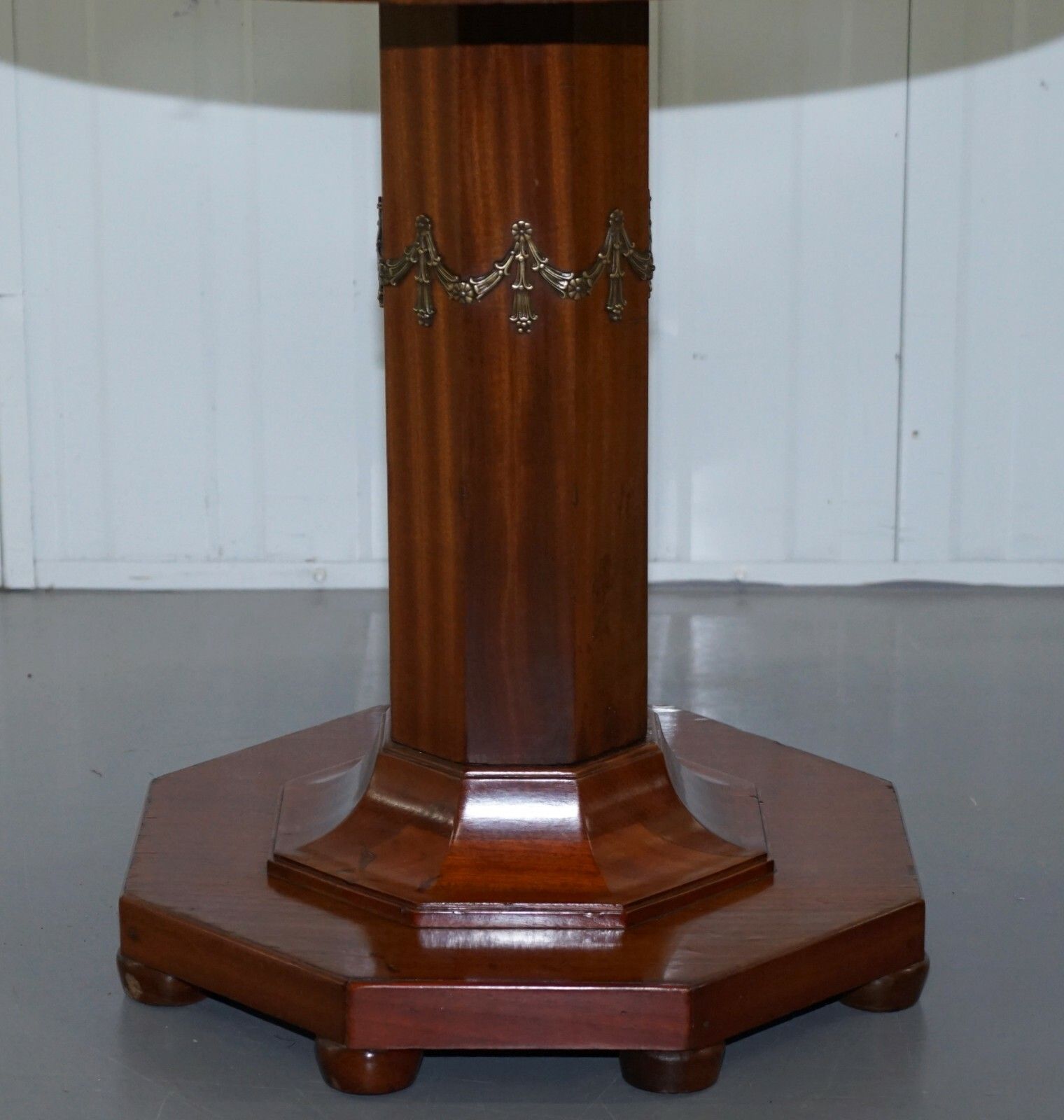 Circa 1900 Fully Restored French Empire Mahogany Chess Table Marble Ormolu Mount photo vintage