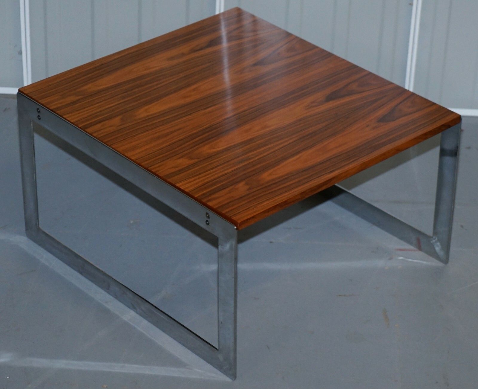 Large Circa 1960's Merrow Associates Rosewood & Chrome Nest Of Tables Great Size photo furniture