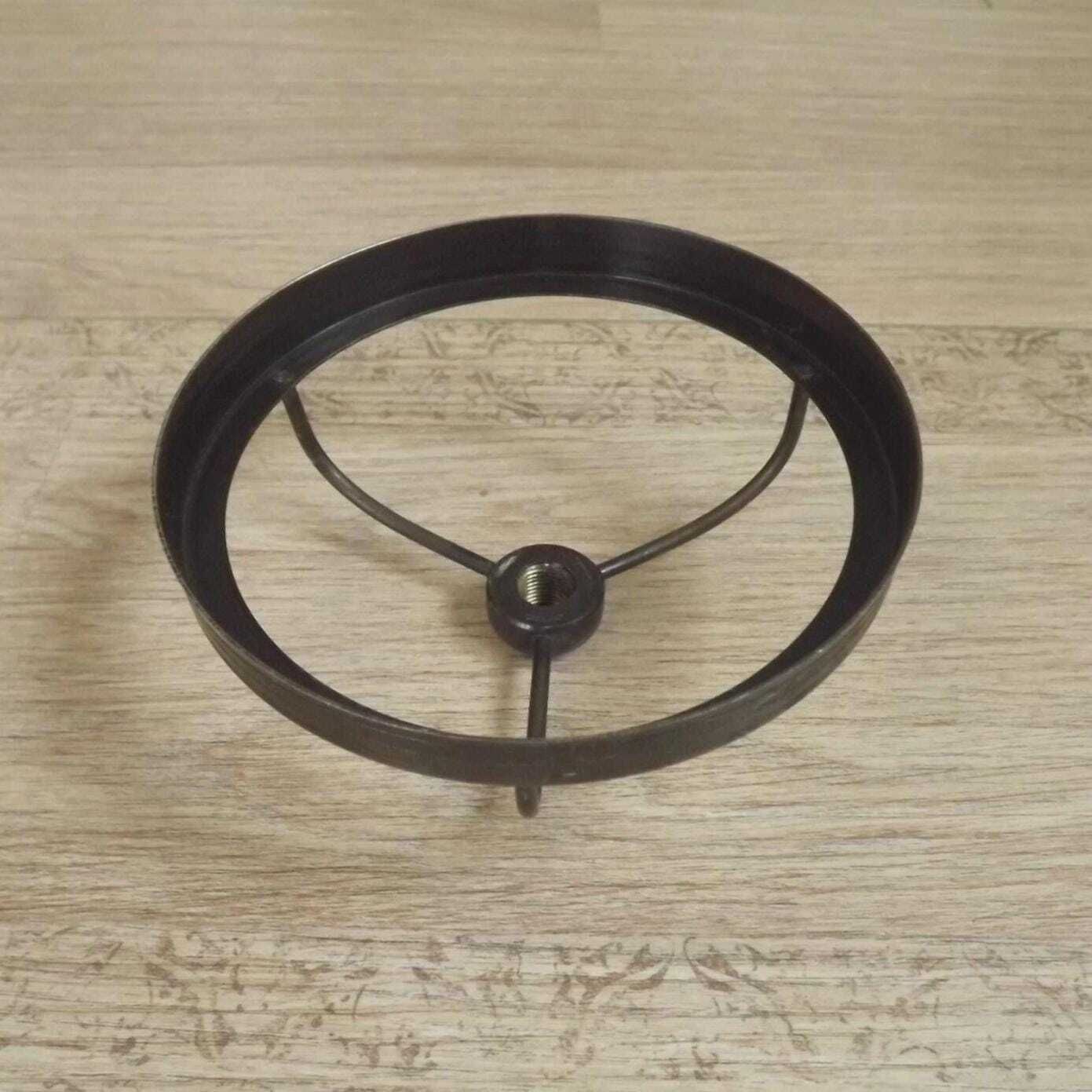 Set Of 3 Aged Effect Metal Lantern Style Shade Holders For Restoration   Vintage Lighting Parts For Restorations. photo buy