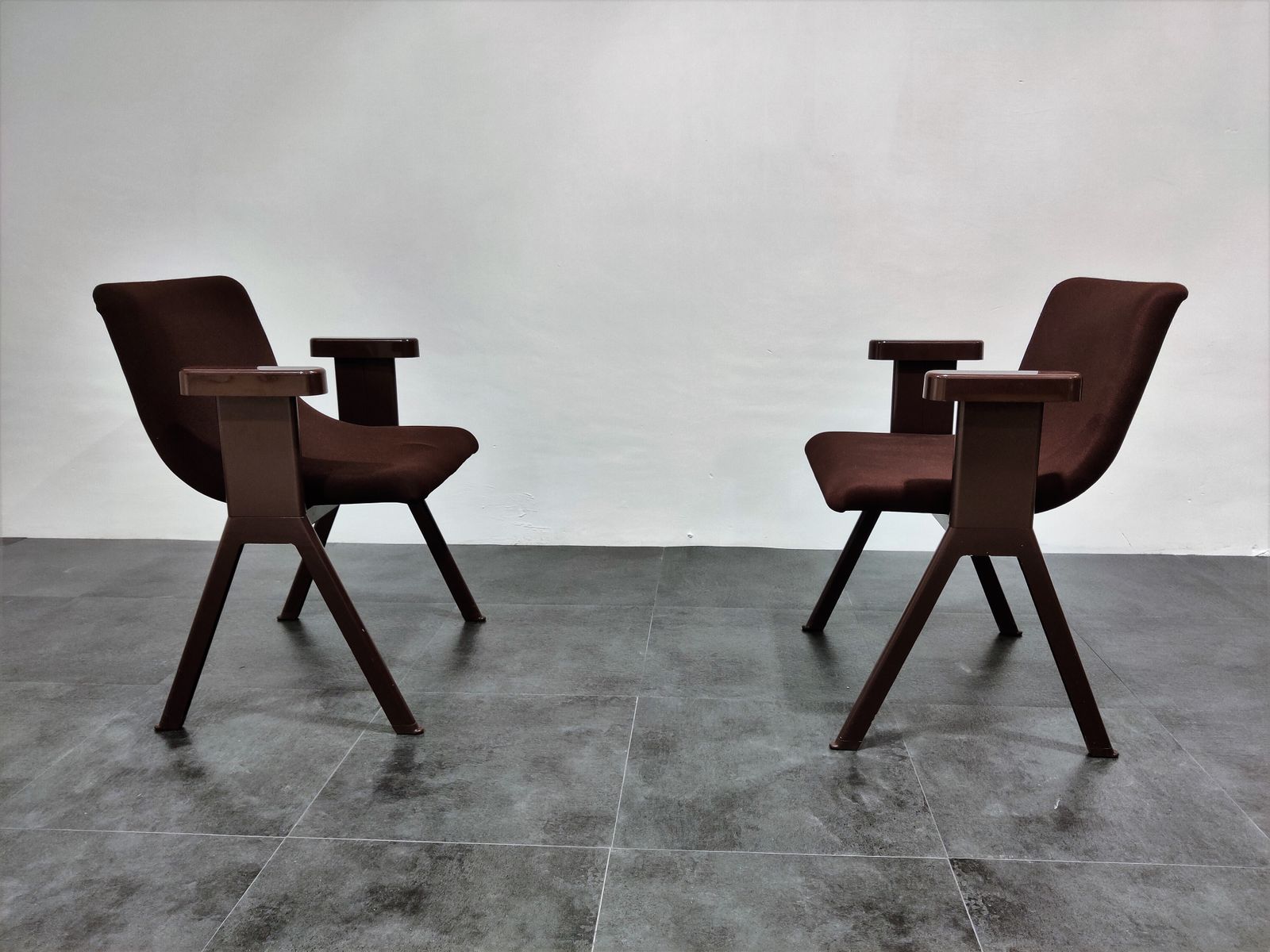 Mid Century Armchairs By Ettore Sottsass For Olivetti, 1970s photo for sale