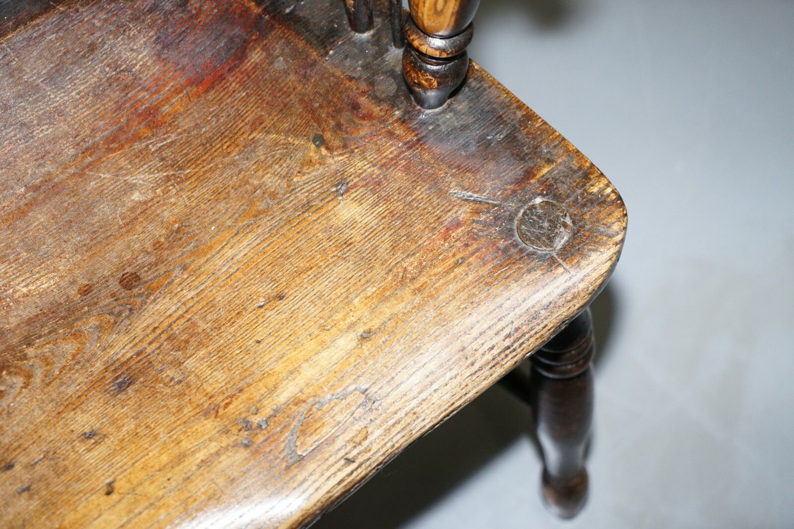 Early Original Worn Paint 19th Century Hoop Back West Country Windsor Armchair photo buy