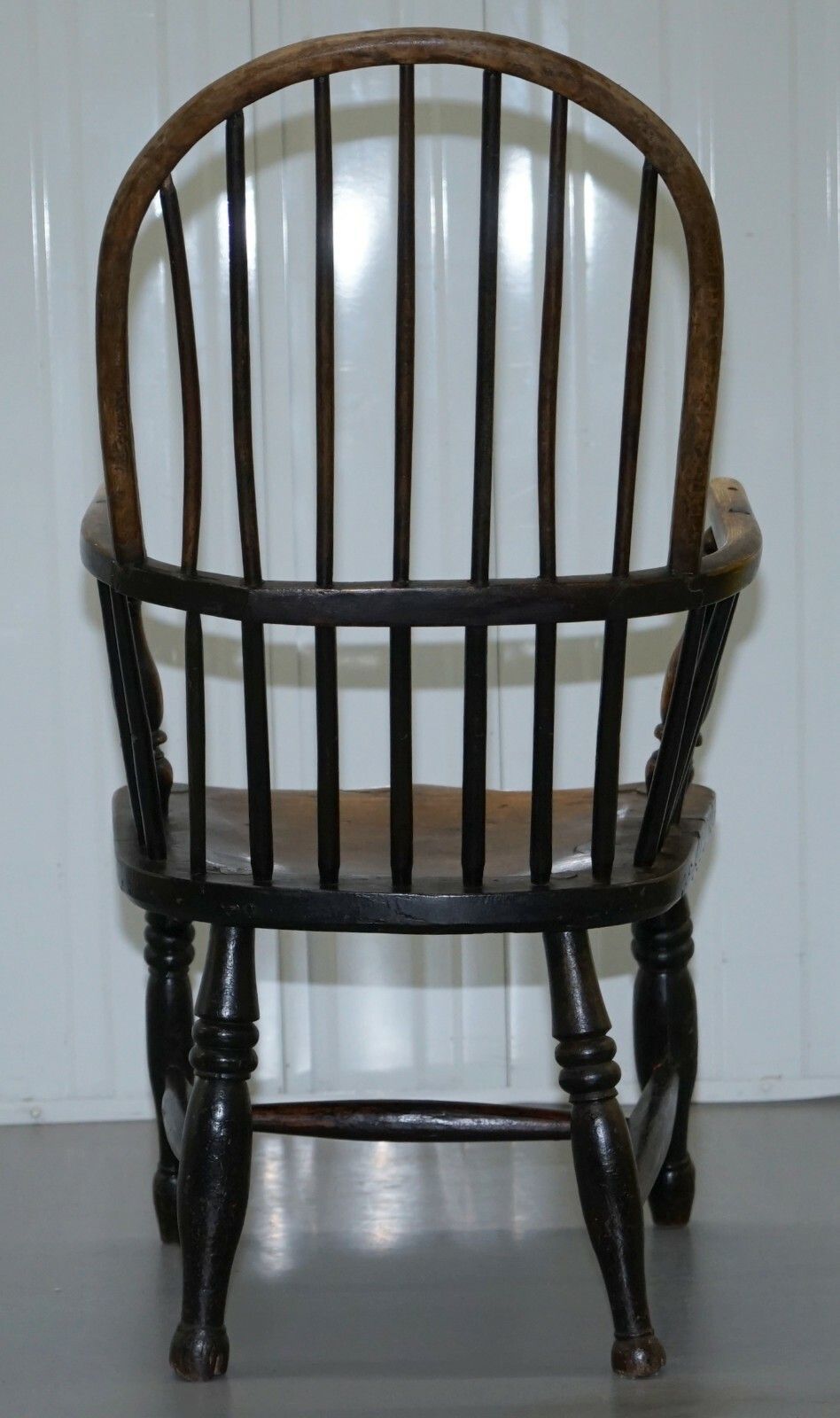 photo furniture Early Original Worn Paint 19th Century Hoop Back West Country Windsor Armchair