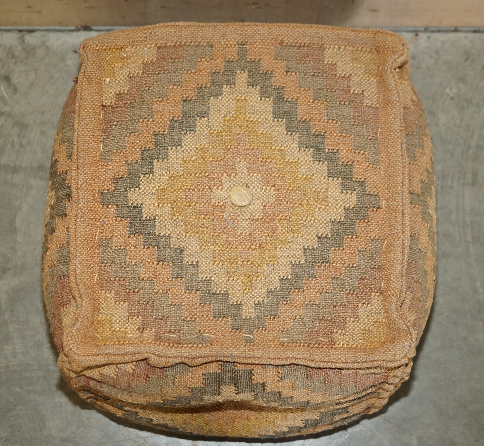 Suite Of 4 Vintage Circa 1960's George Smith Style Kilim Footstool Cube Stools photo buy