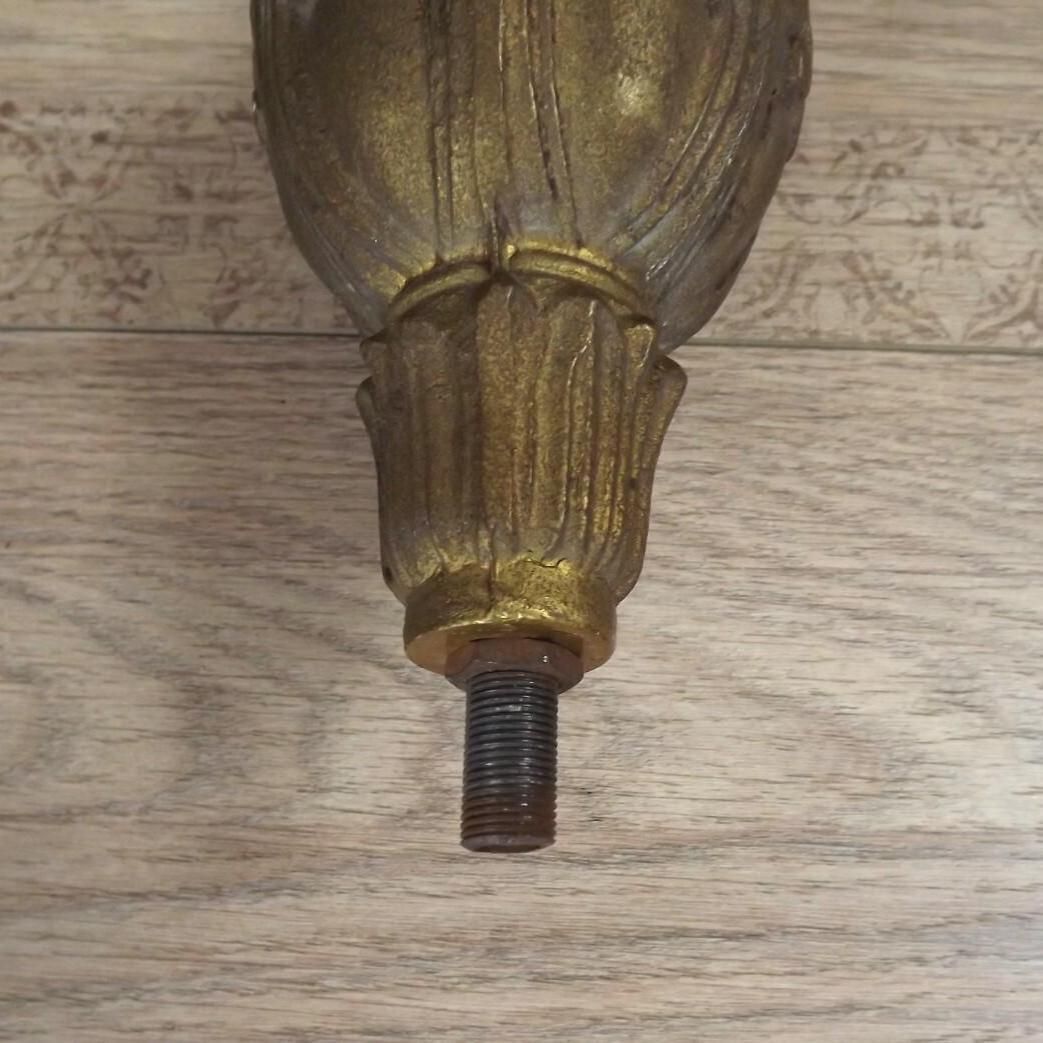 French Vintage Bronze Chandelier Central Column – Antique Replacement Part. French Vintage Chandelier Parts. photo 75.0
