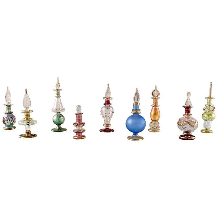 Large Collection Of Italian Flacons In Mouth Blown Art Glass, 1930s 1940s
