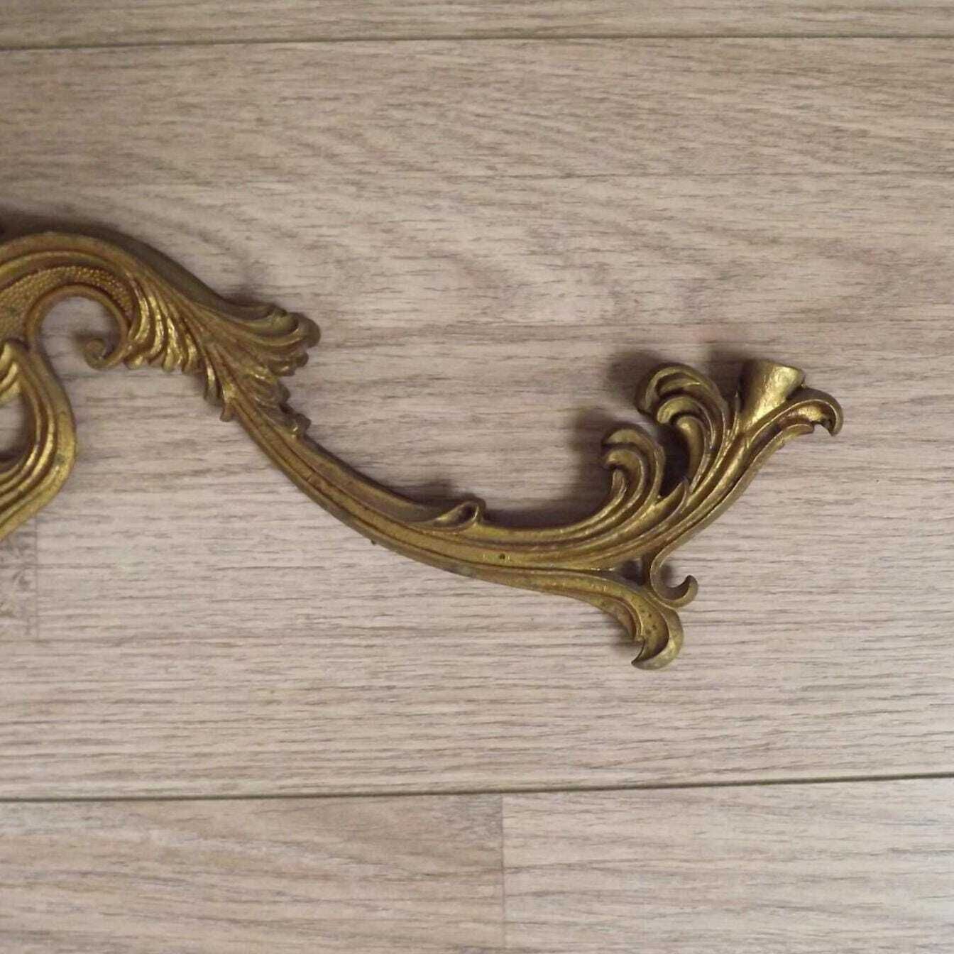 photo for sale Set Of 6 French Antique Bronze Chandelier Arms Scroll Design Acanthus Leaf   French Vintage Chandelier Replacement Parts.