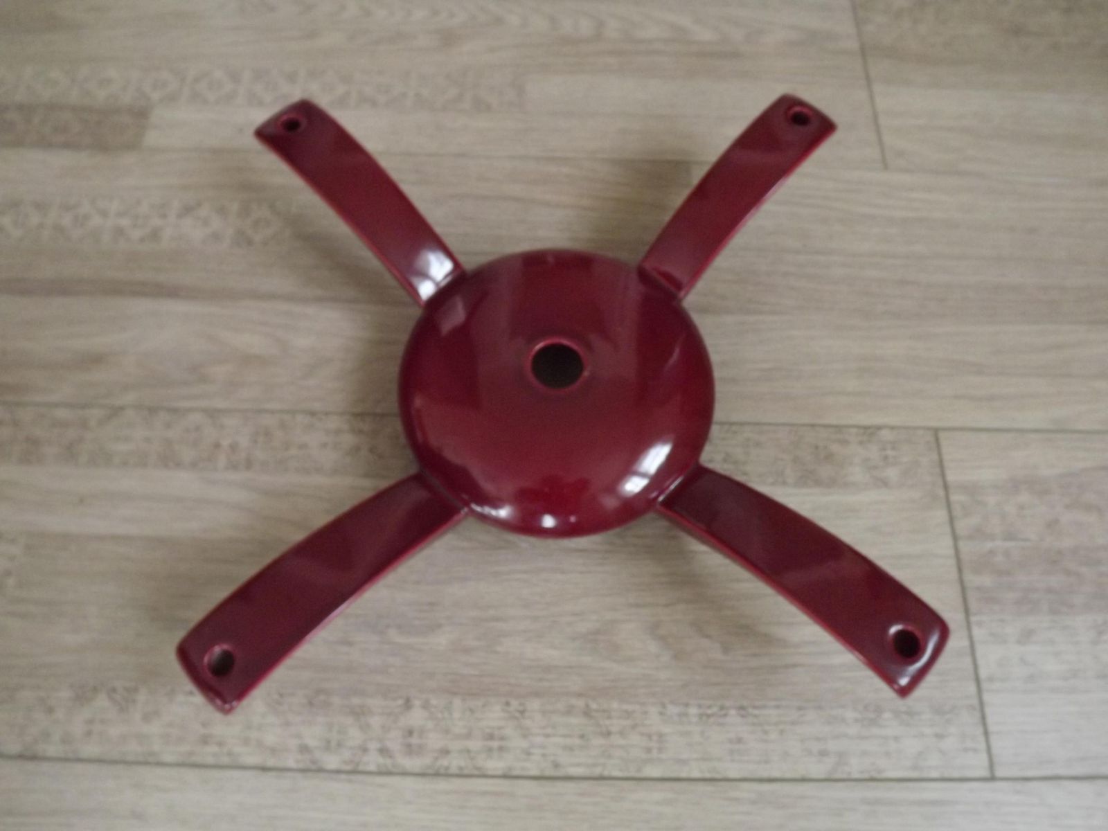 Original Red Art Deco Chandelier Bowl With Arms – For Parts Or Restoration   French Art Deco Lighting. Original Art Deco Chandelier Piece. photo for sale