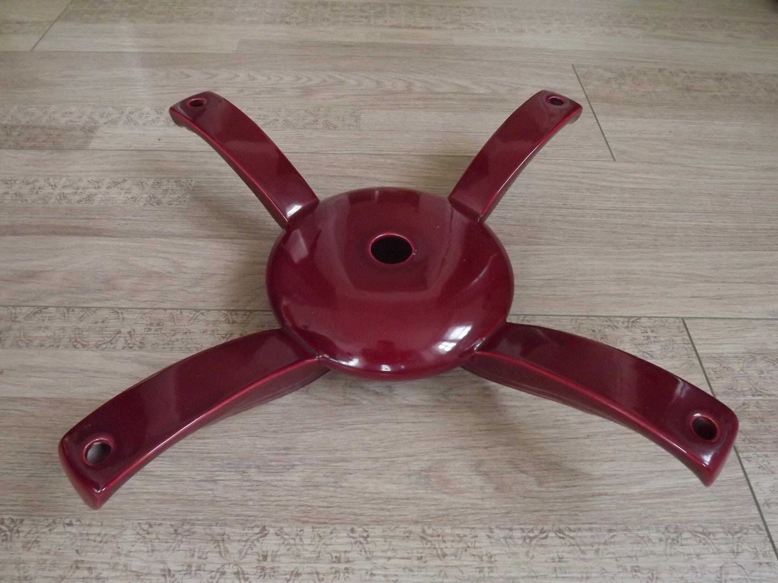 Original Red Art Deco Chandelier Bowl With Arms – For Parts Or Restoration   French Art Deco Lighting. Original Art Deco Chandelier Piece. photo 92.0