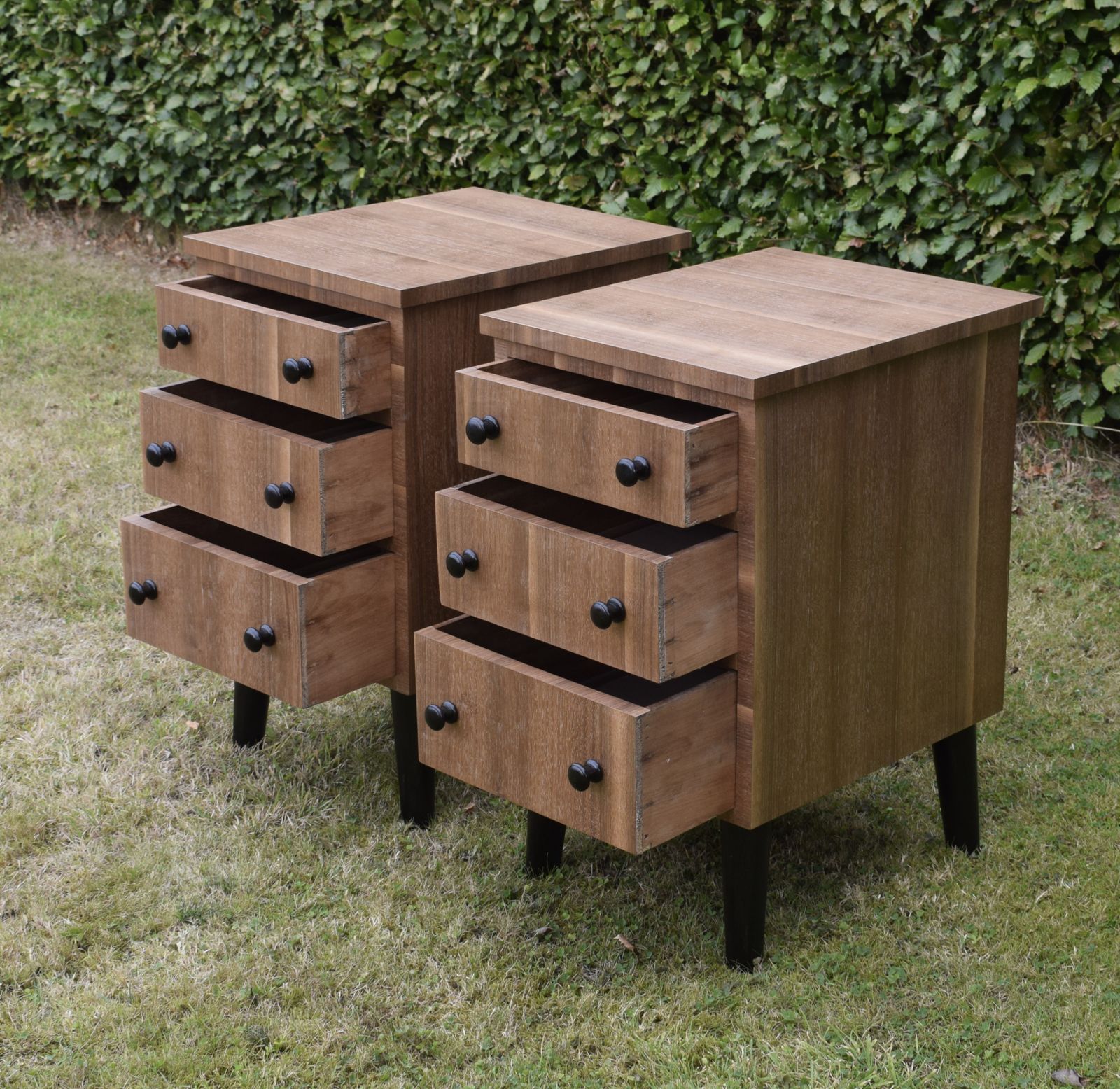 Pair Of Art Deco Walnut Bedside Chests photo vinterior