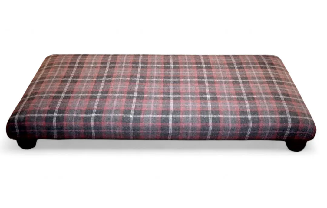Stunning Tetrad Extra Large Harris Tweed Footstool Ottoman Macleod Check