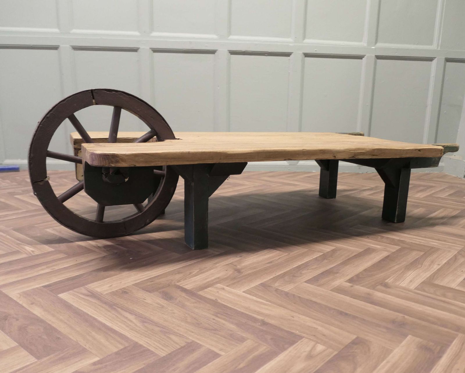 Quirky Designer Coffee Table From A Country Pine Wheelbarrow photo buy