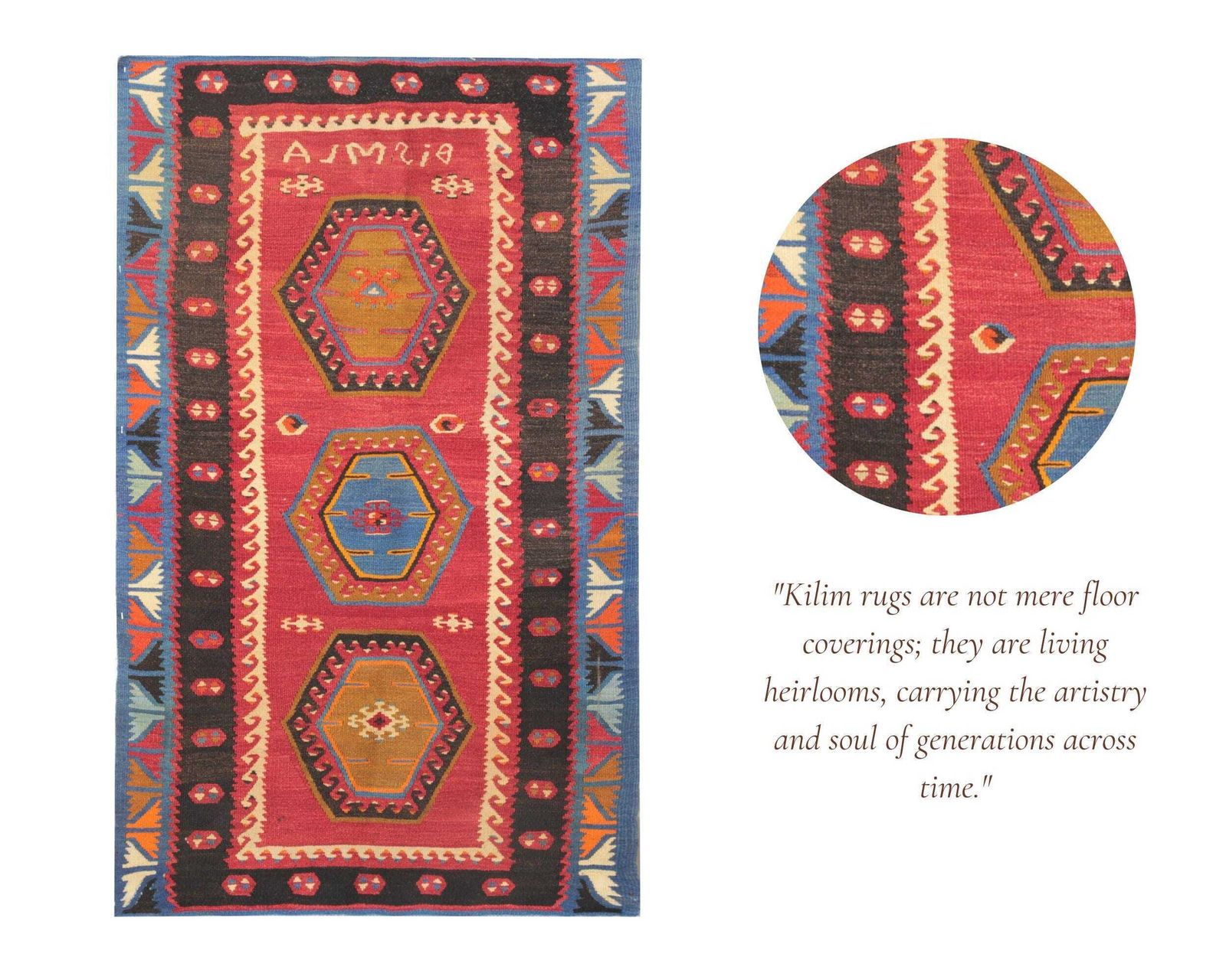 photo furniture Small Turkish Kilim Rug Wool Medallion Flatweave Antique Carpet 1940s, 4'3" × 2'5" Ft