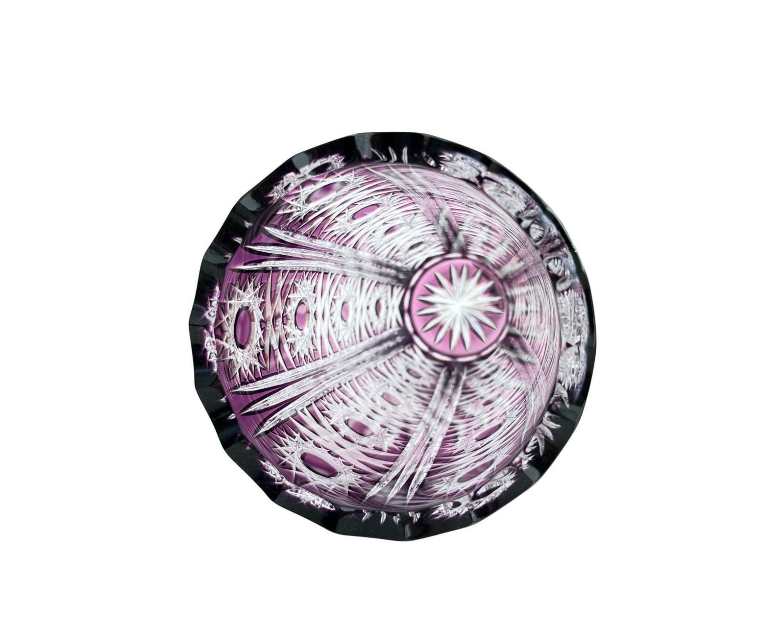 Amethyst Kristallen Vaas | Handgemaakt, Geslepen Glas | Paarse Decoratie photo Woonaccessoires