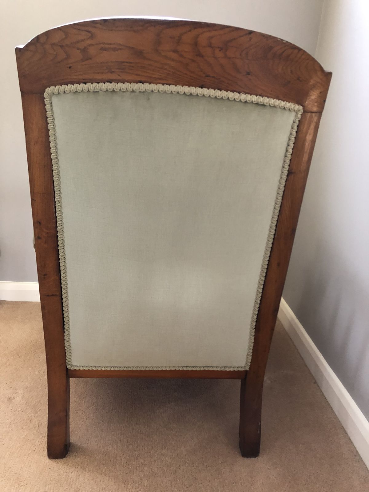 19th Century Green Upholstered Occasional Chair photo for sale