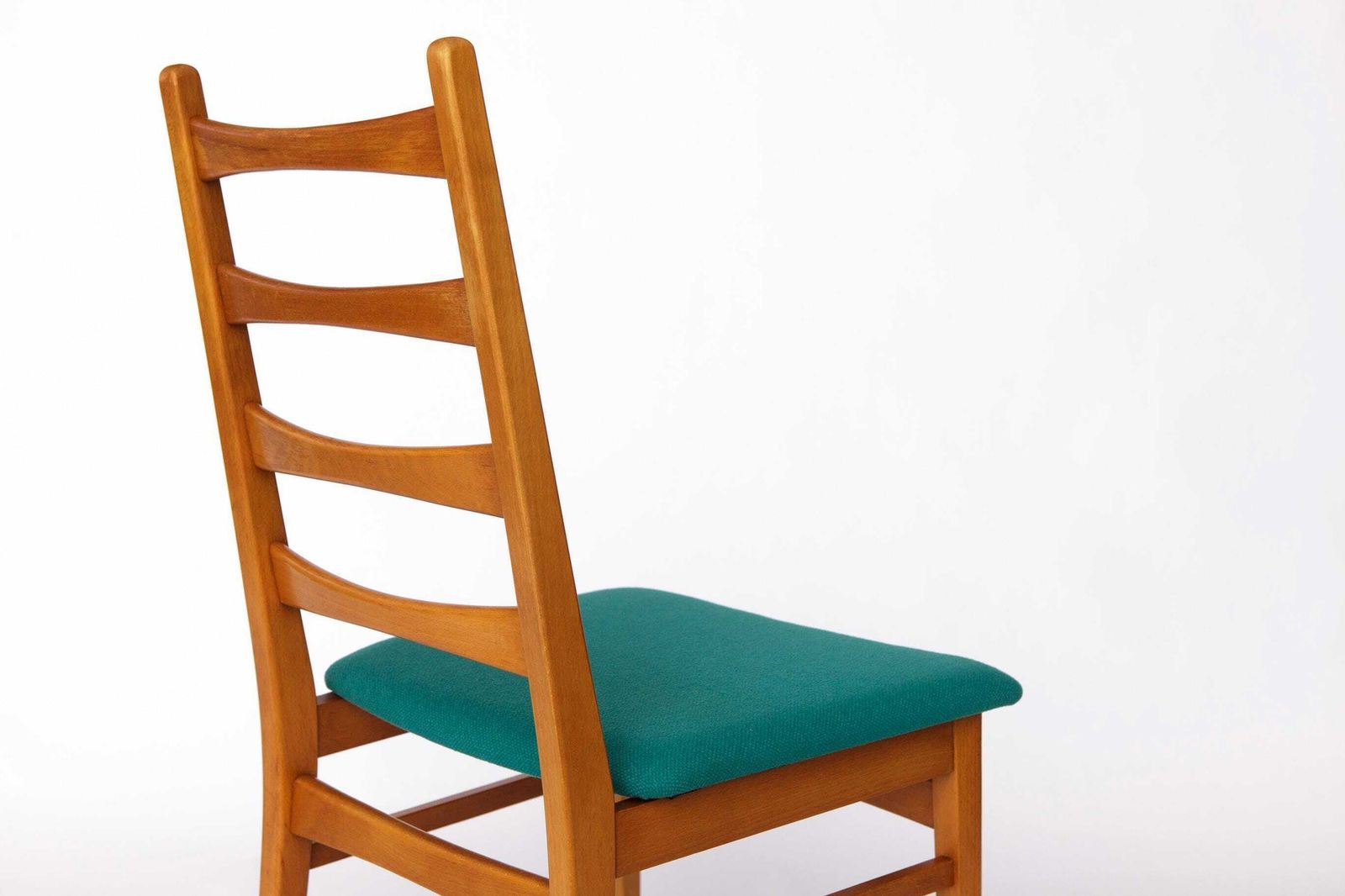 1 Of 3 Vintage 1960s/70s Dining Chair, German Mid Century Modern Chair, New Green Upholstery, Set Of 3 Available, Beech Wood Frame photo buy