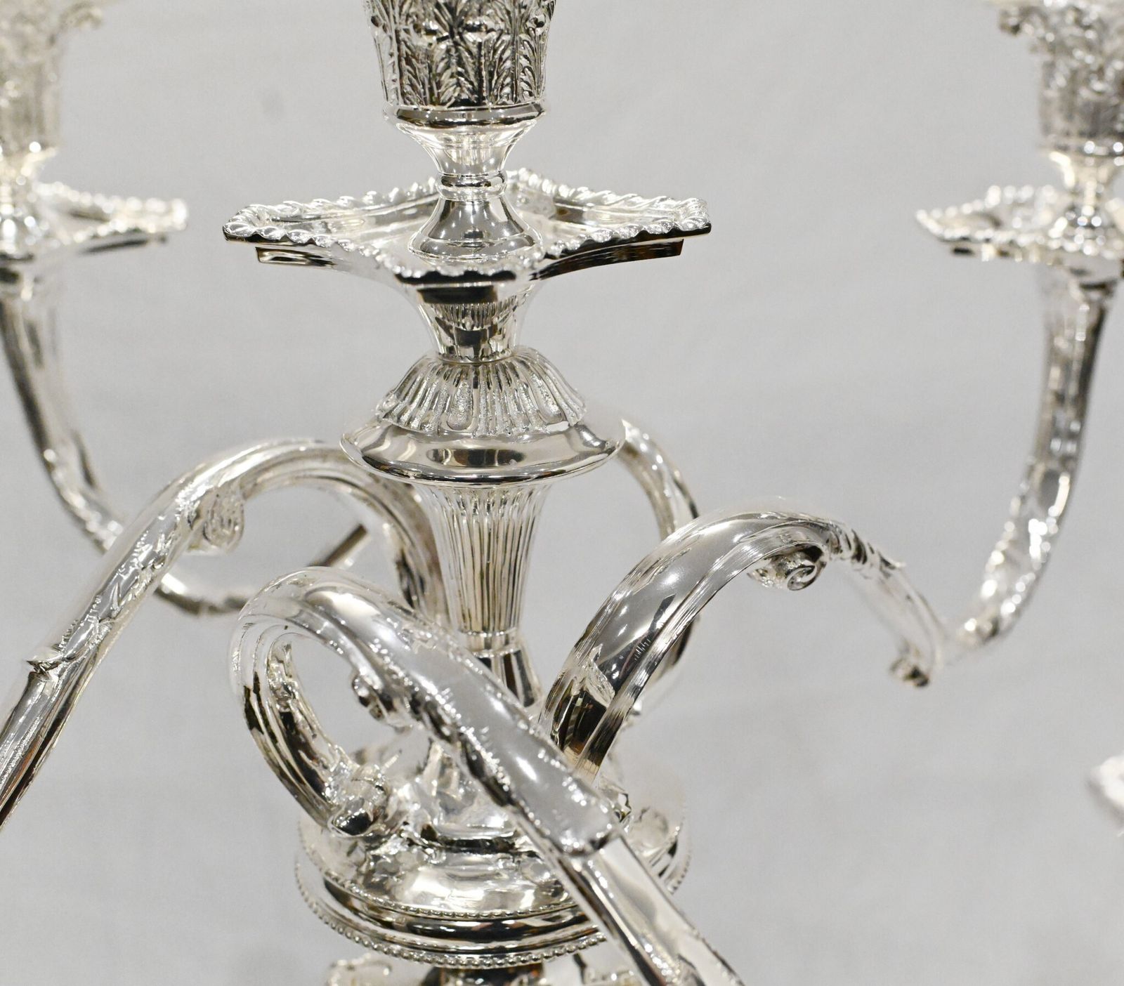 Regency Silver Plate Candelabras Doric Column Candles photo buy