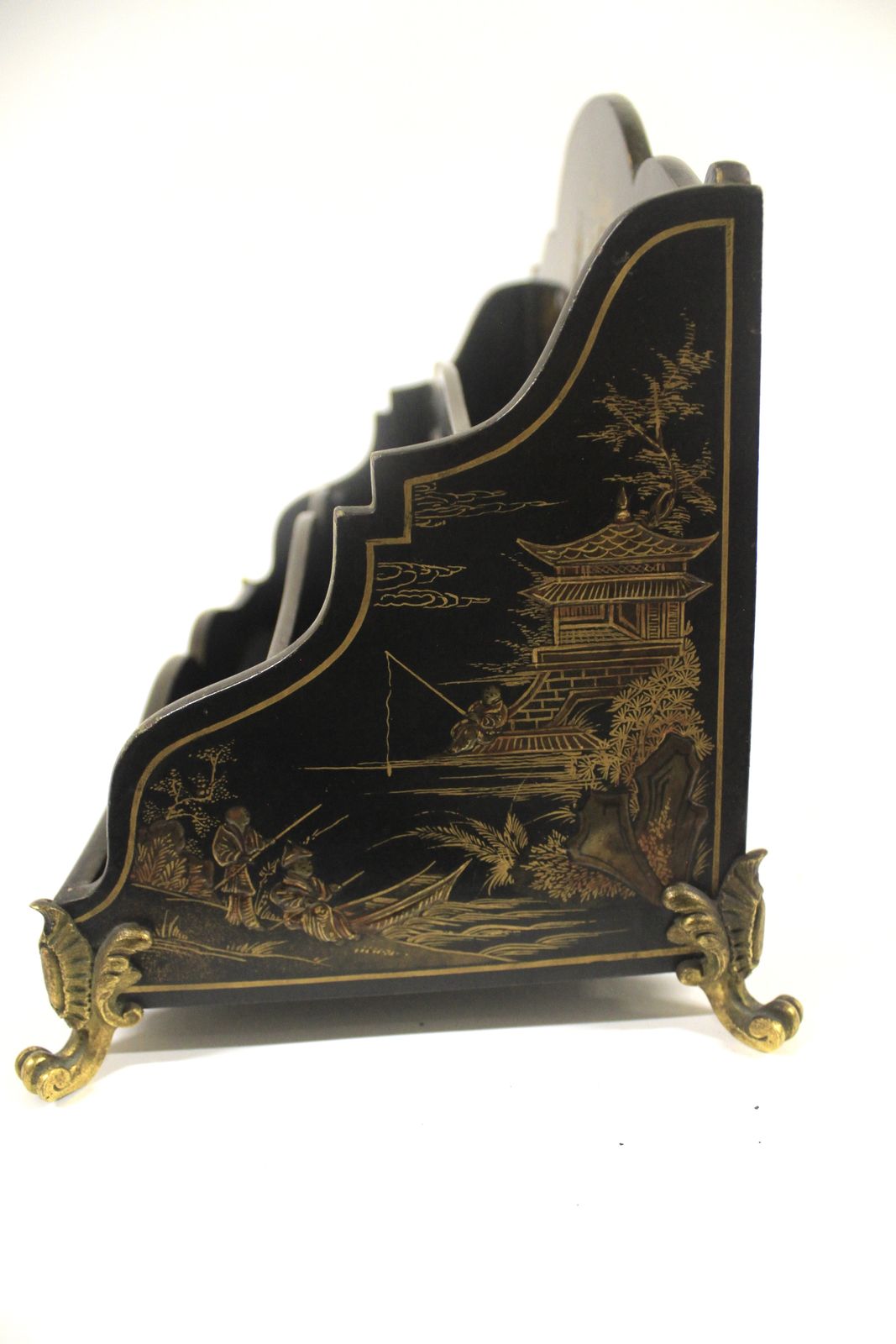 photo furniture Late Victorian Chinoiserie Decorated Letter Rack