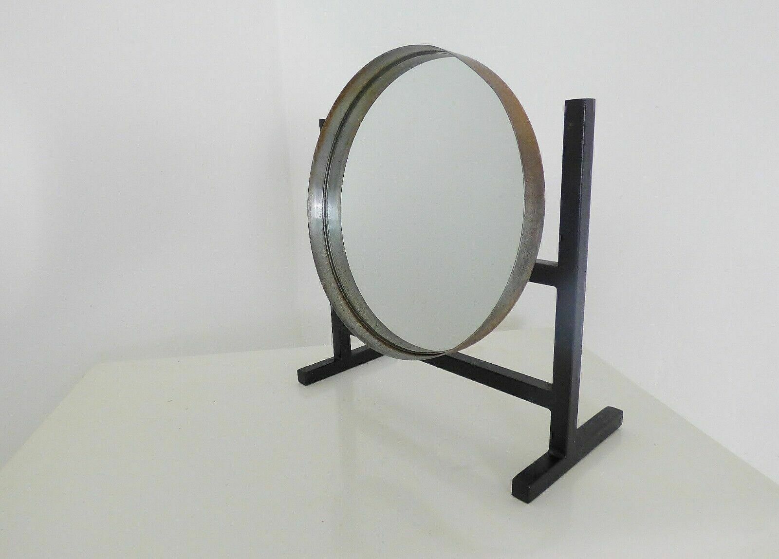 Stunning Vintage Durlston Designs Metal Table Mirror   1960's