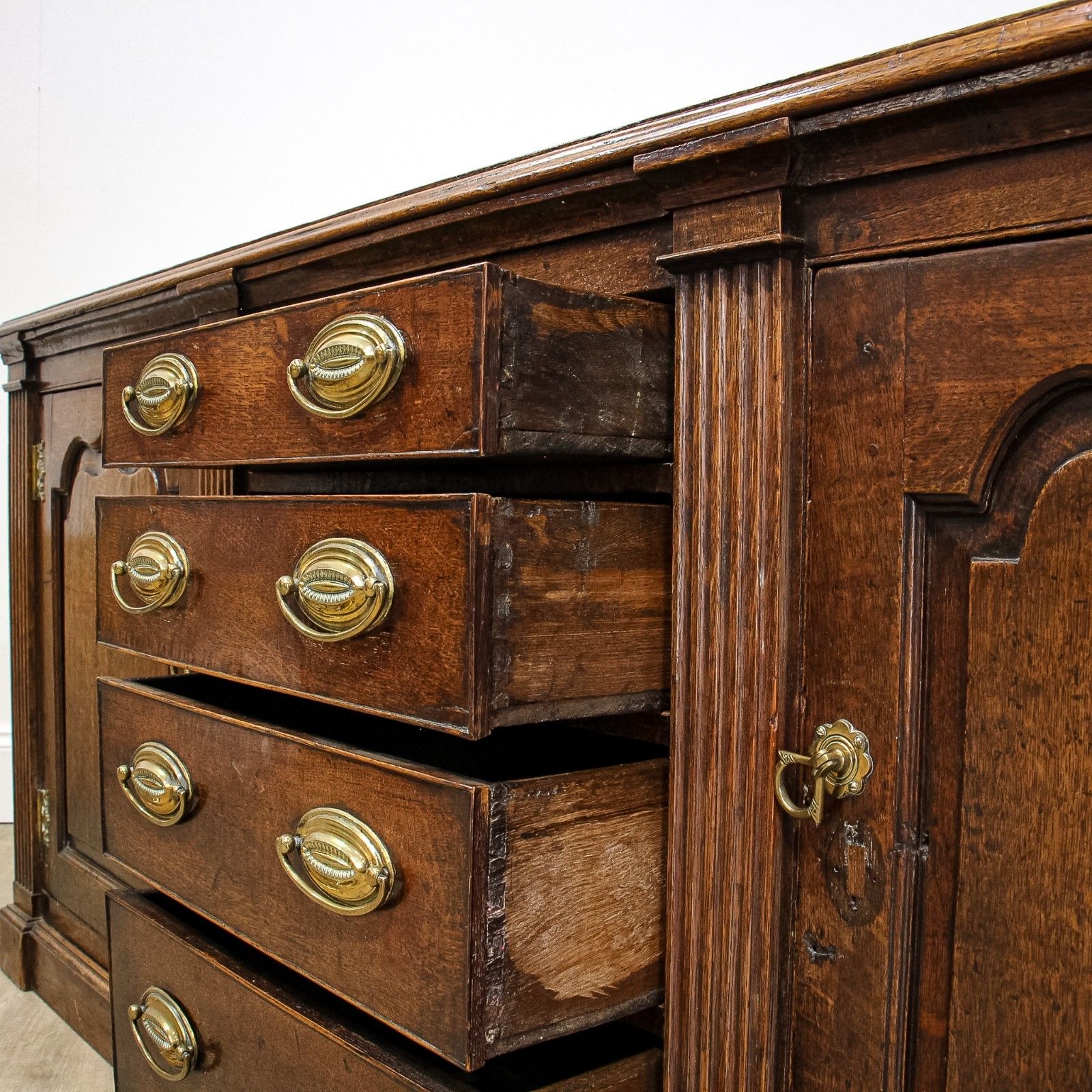 Furniture 18th Century George II Oak Dresser Base photo