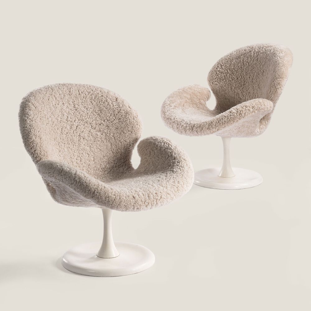 Pair Of Orchid Lounge Model 263 – Age Eger photo vintage