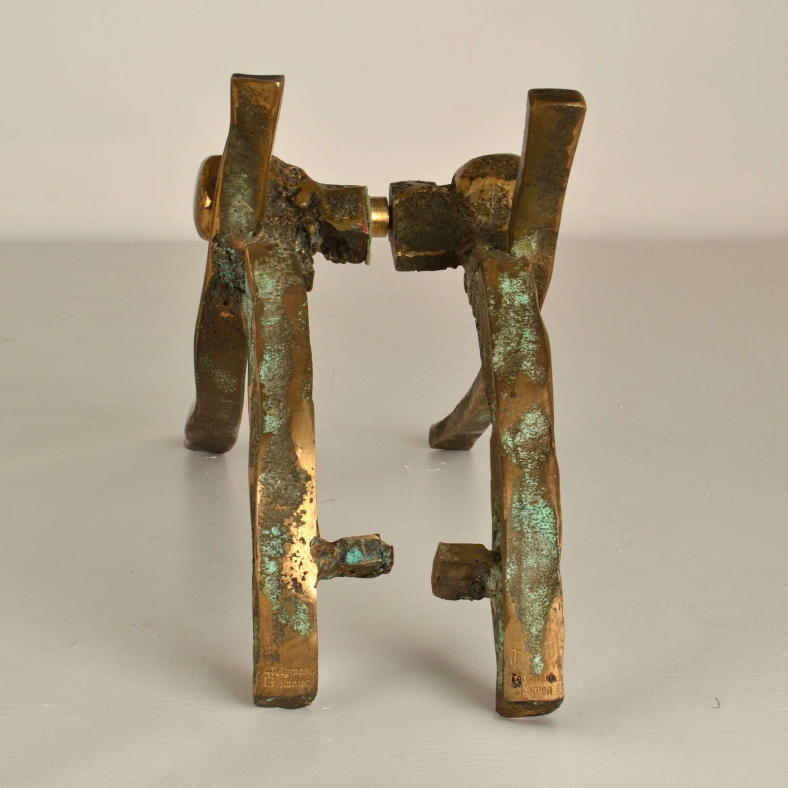 Brutalist Art Bronze Door Handles Push Pull For Glass Door photo Home Fixtures