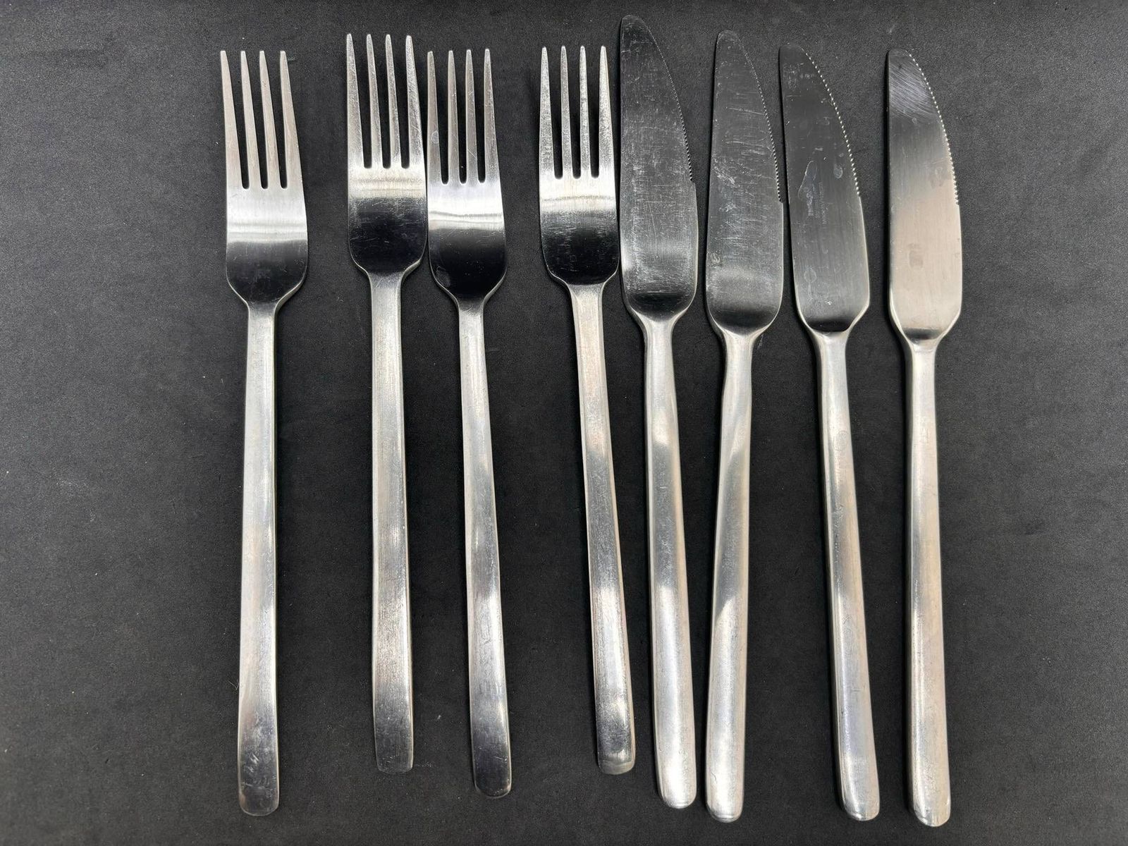 Vintage Ikea Data Flatware Stainless Steel Carl Gustaf Jahnsson Knives Forks Soup Spoons Vintage 90s Post Modern Design Every Day Cutlery photo for sale
