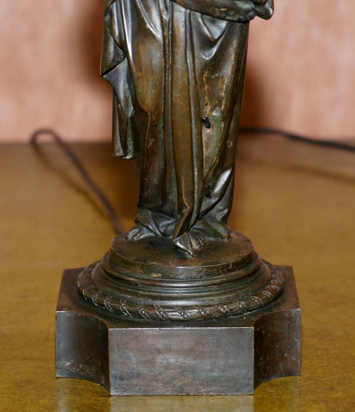 Pair Of Late Victorian French Solid Bronze Table Lamps Of Art Nouveau Maidens photo Lighting