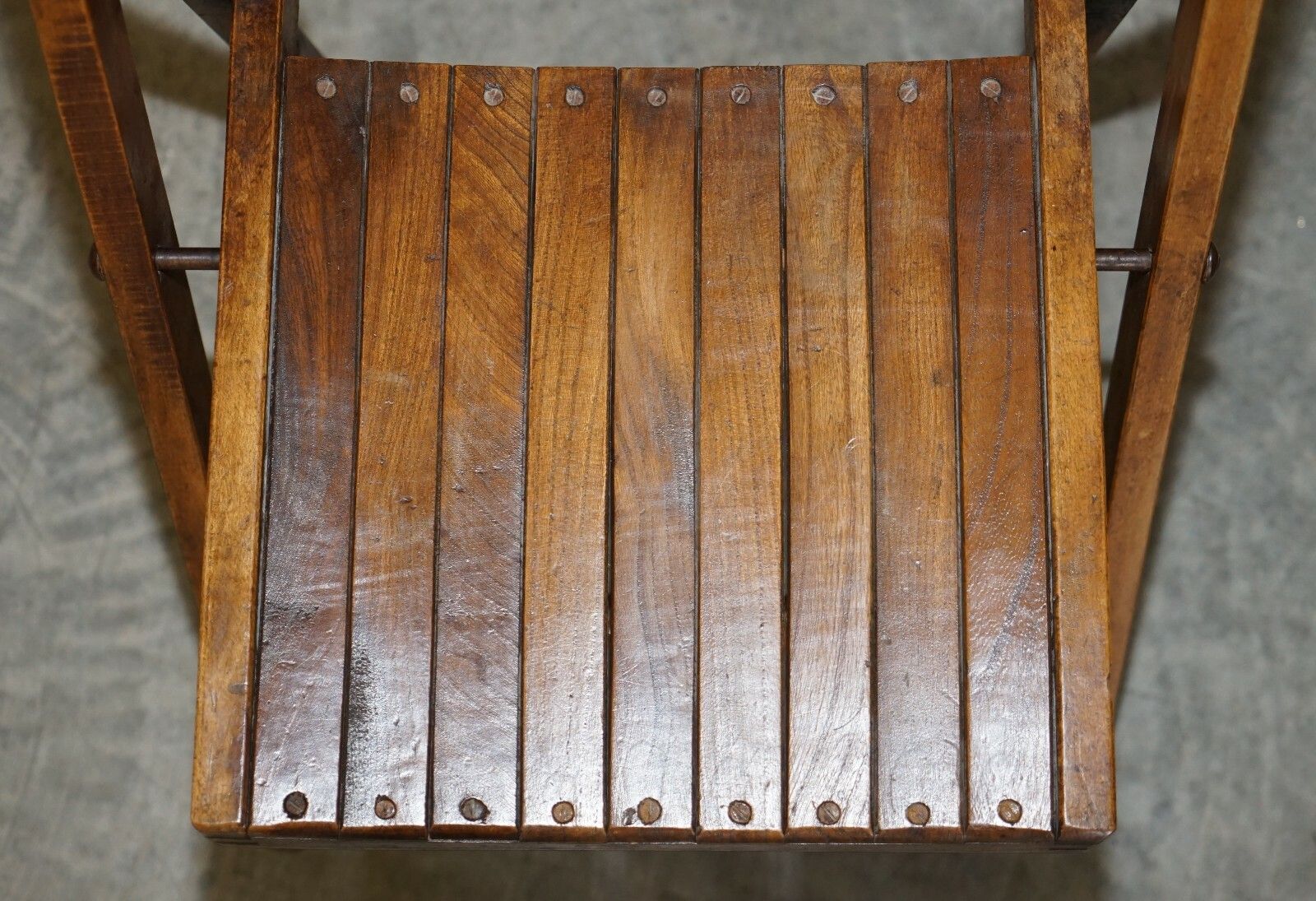 Suite Of Six English Oak Circa 1900 1920 Folding Steamer Chairs Stunning Patina photo vinterior