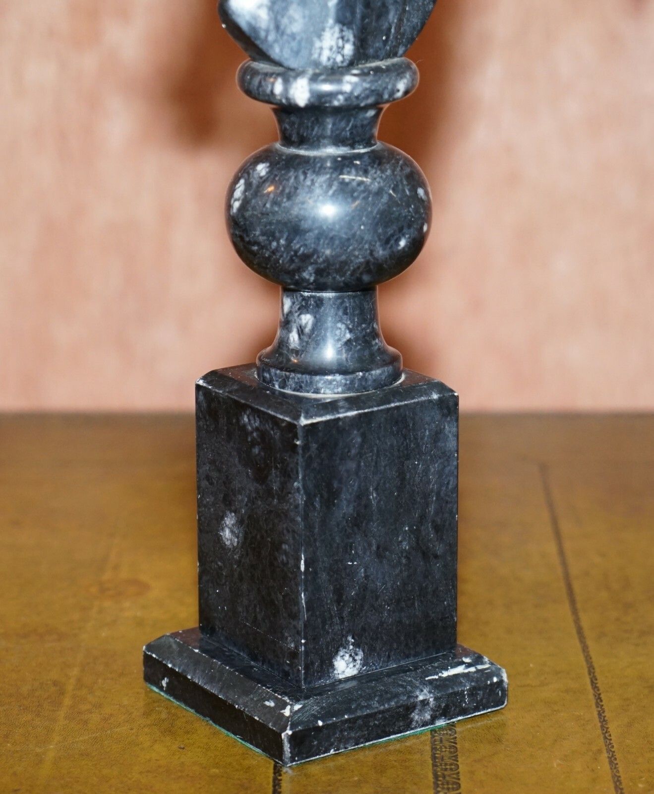 photo furniture Pair Of Original 1950's Italian Carrara Marble Chess Horse Lamps Fully Serviced