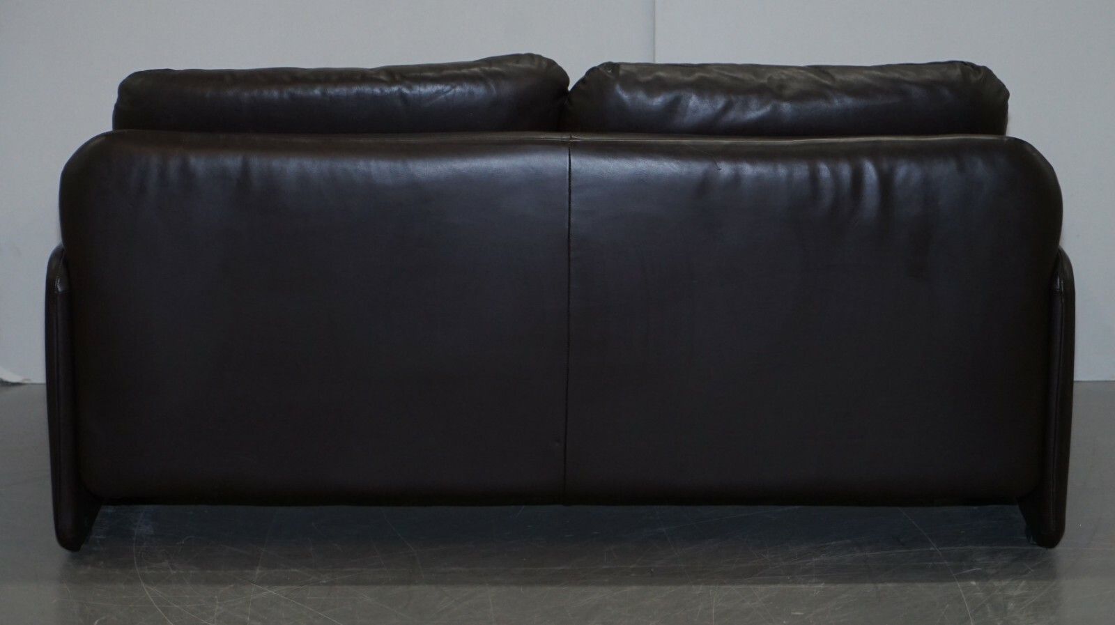 1500.0 138cm Danish Brown Leather 2 Seat Mid Century Modern Sofa Armchairs Available photo