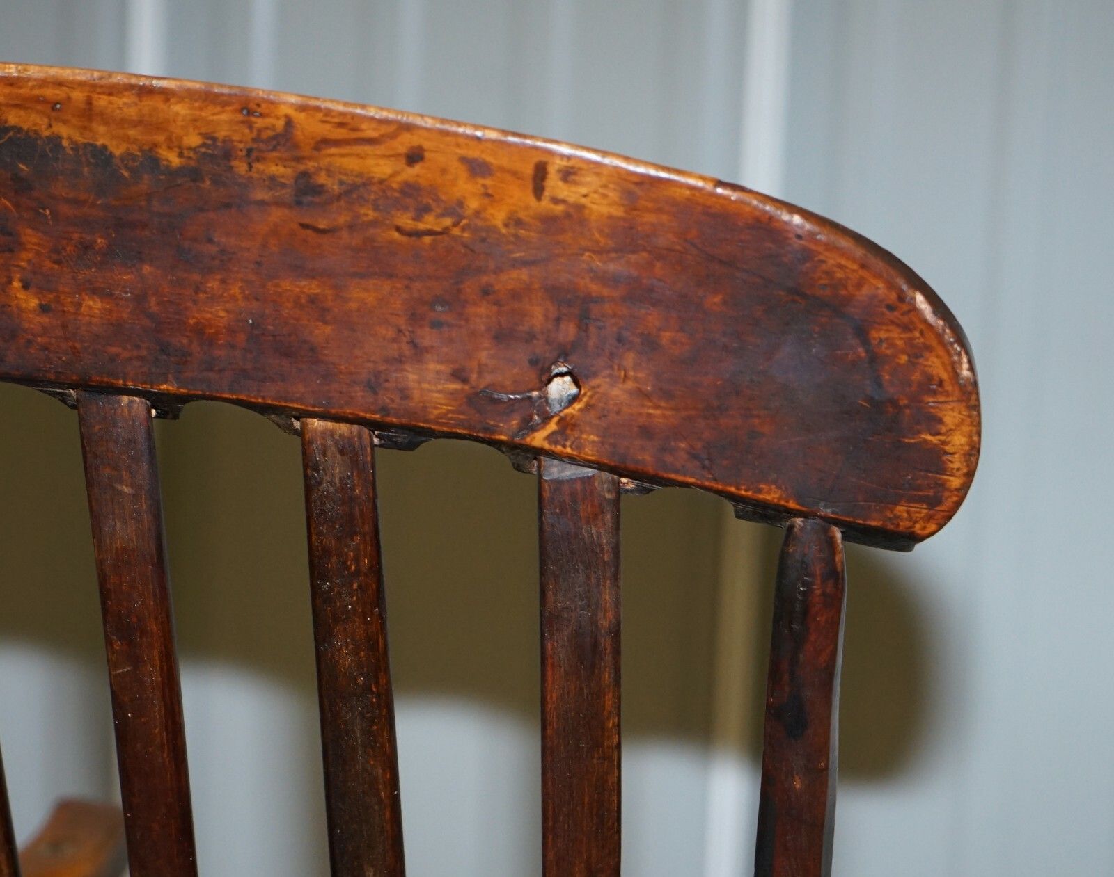 Furniture Original Paint Elm 19th Century Thames Valley Oxford Windsor Armchair Untouched photo