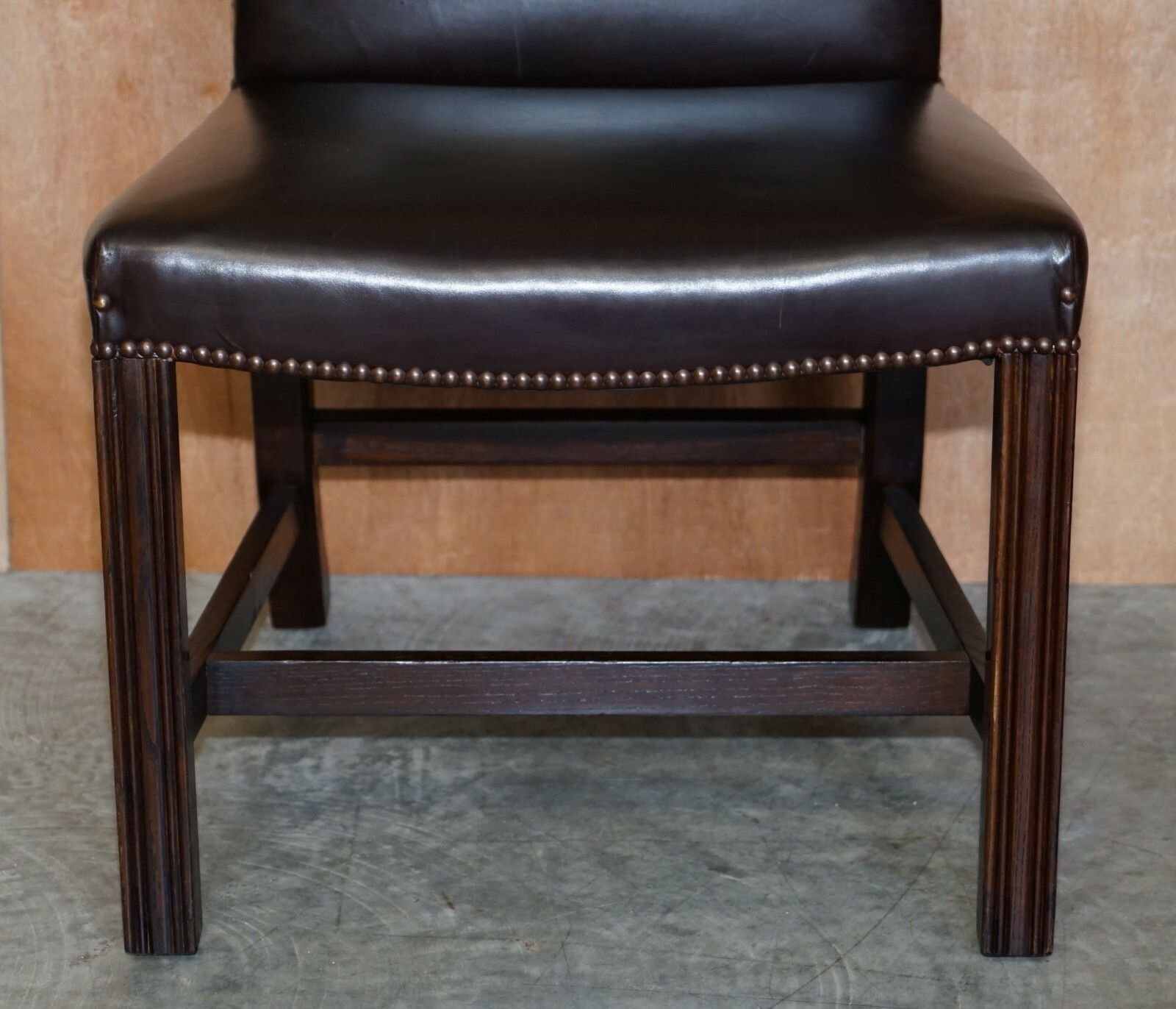 Rrp £4,170 George Smith Buttoned Side Occasional Office Desk Chair Brown Leather photo buy