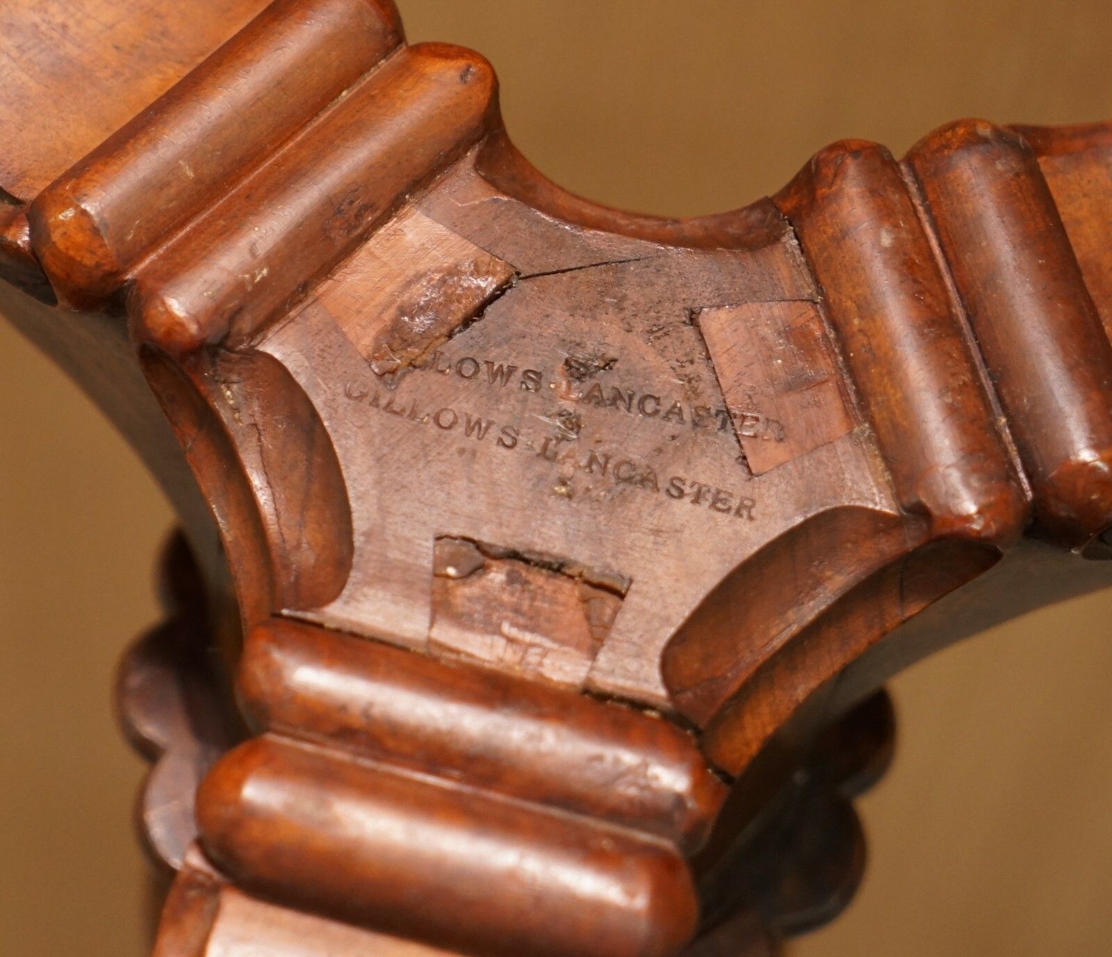 Circa 1850 Stamped Gillows Of Lancaster Walnut Height Adjustable Pole Screen photo furniture