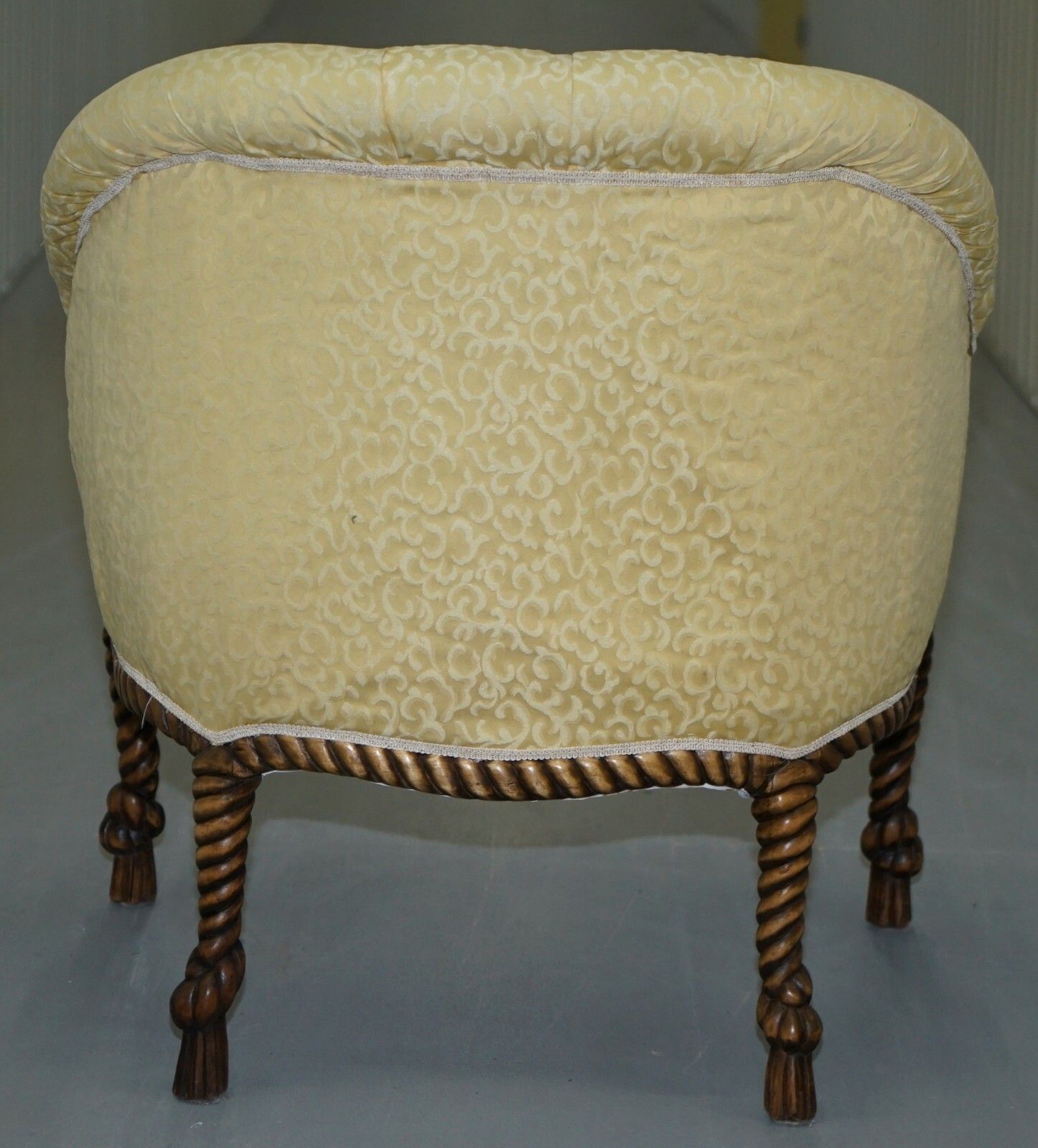 1622.0 Rope Twist Napoleon III Style Suite Seating Armchair & Settee Chesterfield Sofa photo