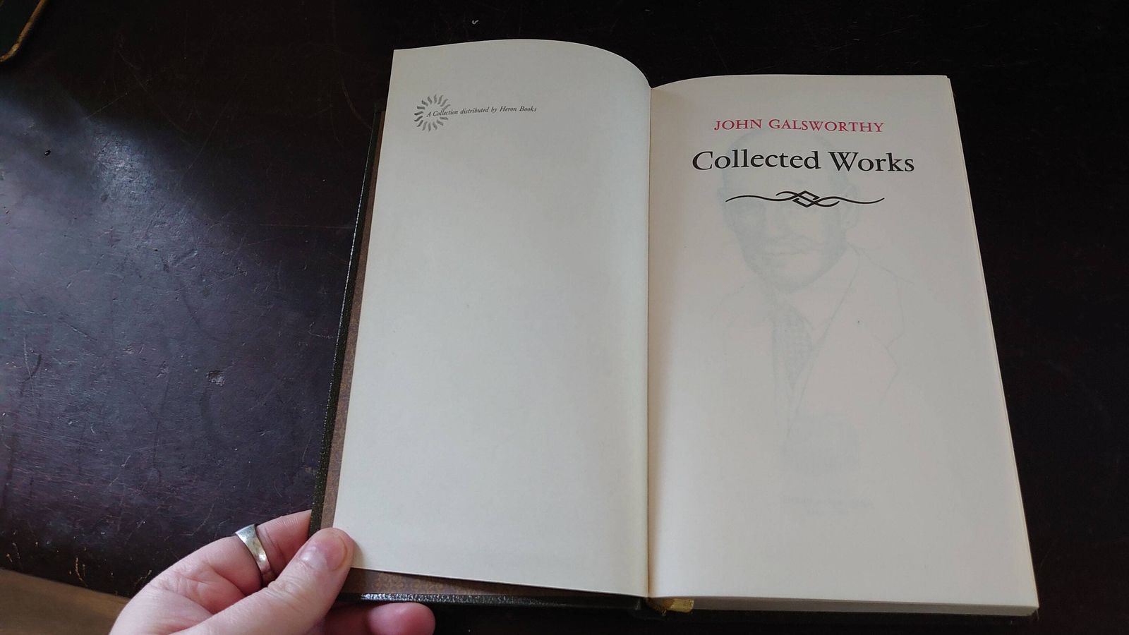 Complete Works Of John Galsworthy   All 20 Heron Series Editions   Green Leather And Gilt   Good To Very Good Condition   1968 Edition photo 163.0