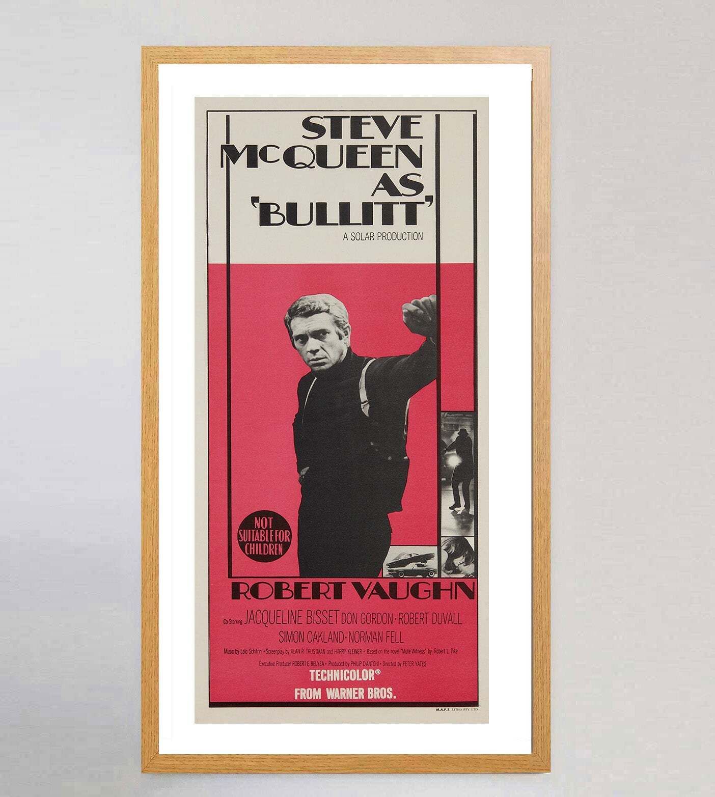 Bullitt Original Vintage Poster photo Art