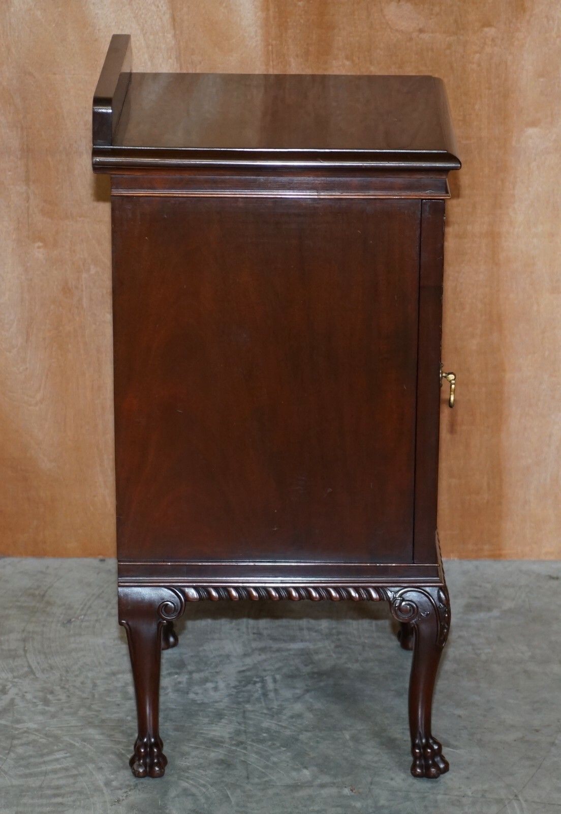 photo for sale Antique Honduras Mahogany Side End Table Lion Hair Paw Carved Feet Part Of Suite
