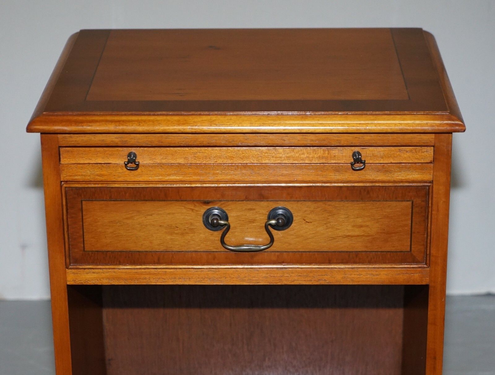 Pair Of Grange Paris Hand Made In France Cheery Wood Side End Lamp Wine Tables photo 1350.0