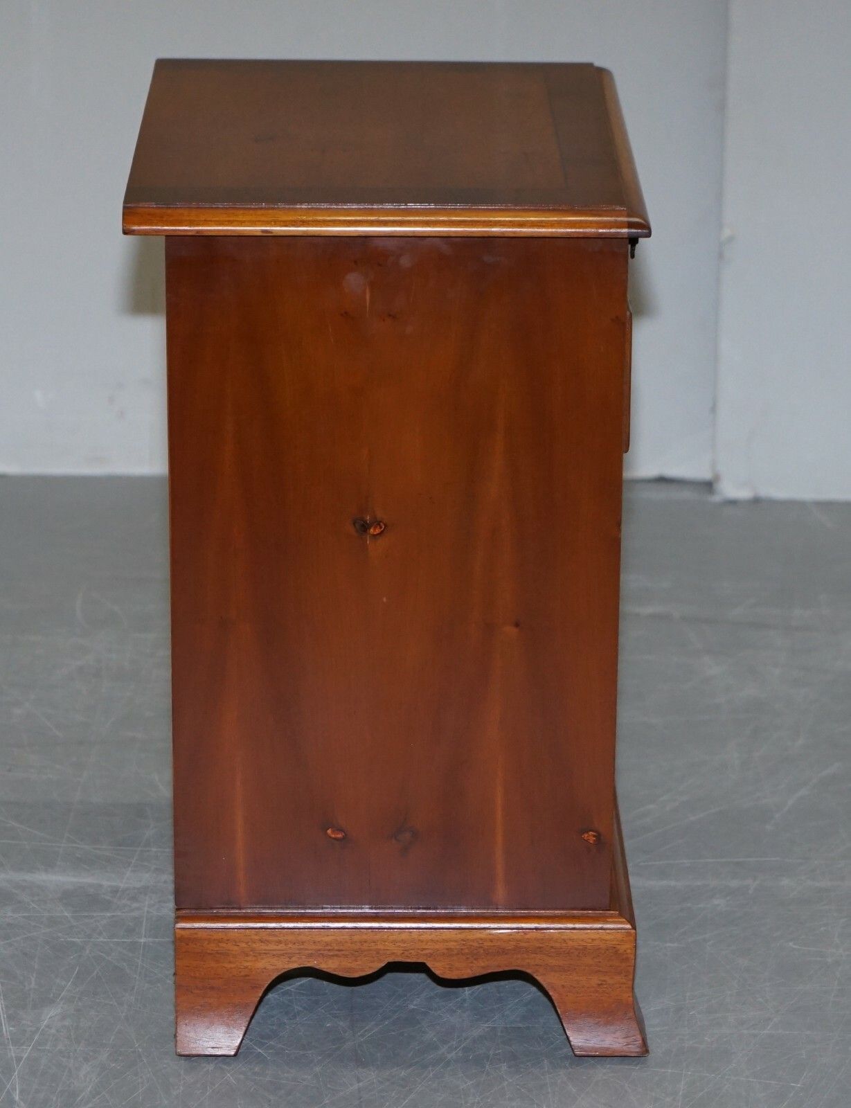 Pair Of Grange Paris Hand Made In France Cheery Wood Side End Lamp Wine Tables photo buy