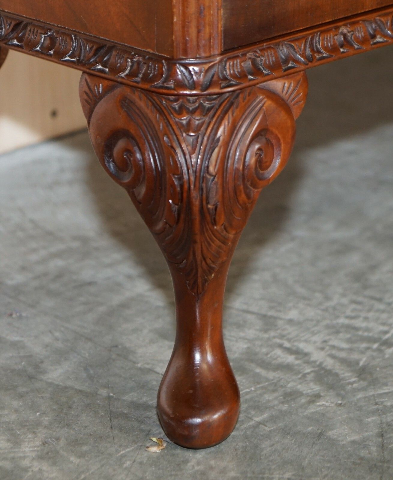 Vintage Circa 1940's Flamed Mahogany & Satinwood Sideboard Display Cabinet Table photo Furniture