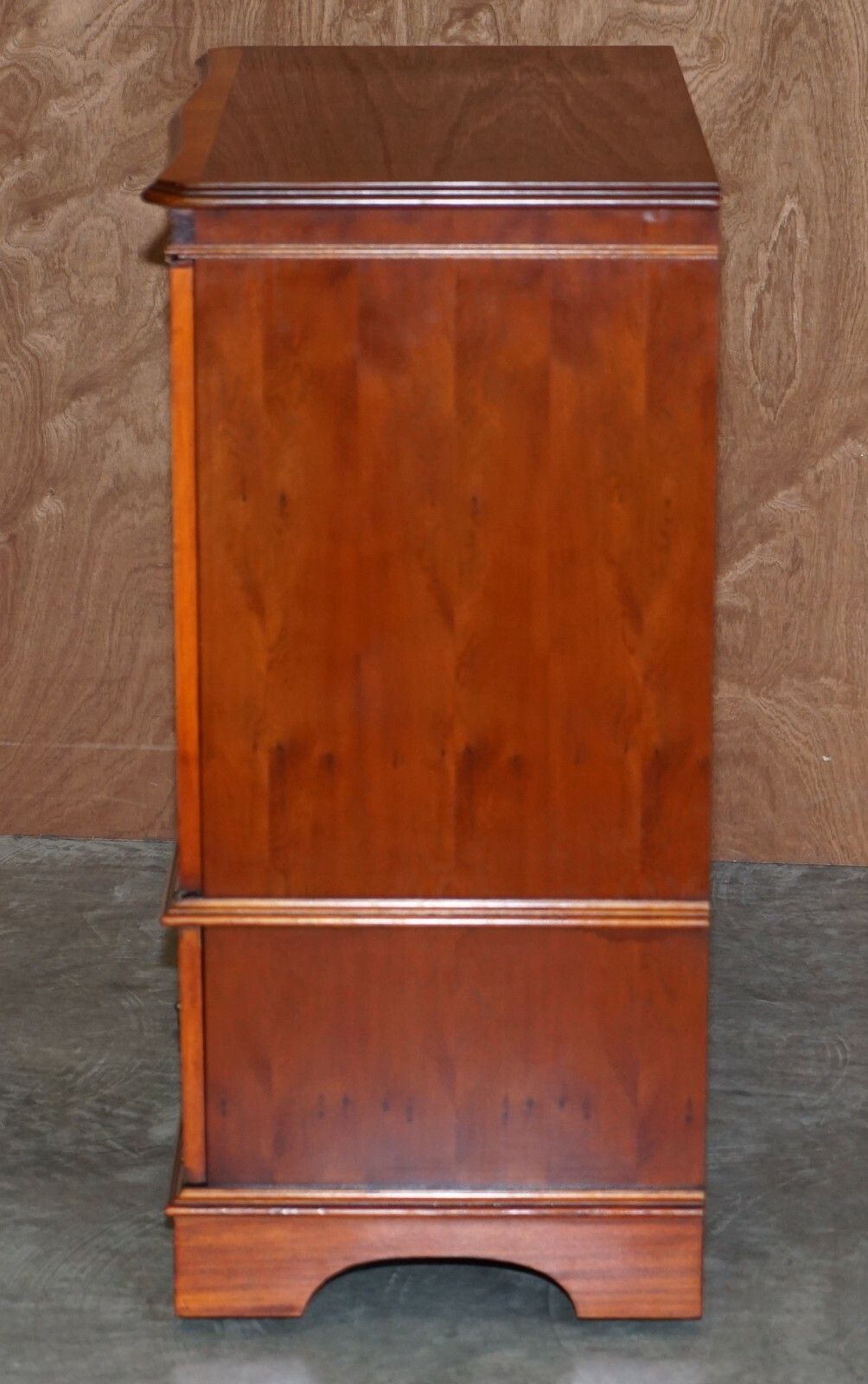 photo for sale Stunning Burr Yew Wood Tv Media Cupboard Designed To House Television & Boxes