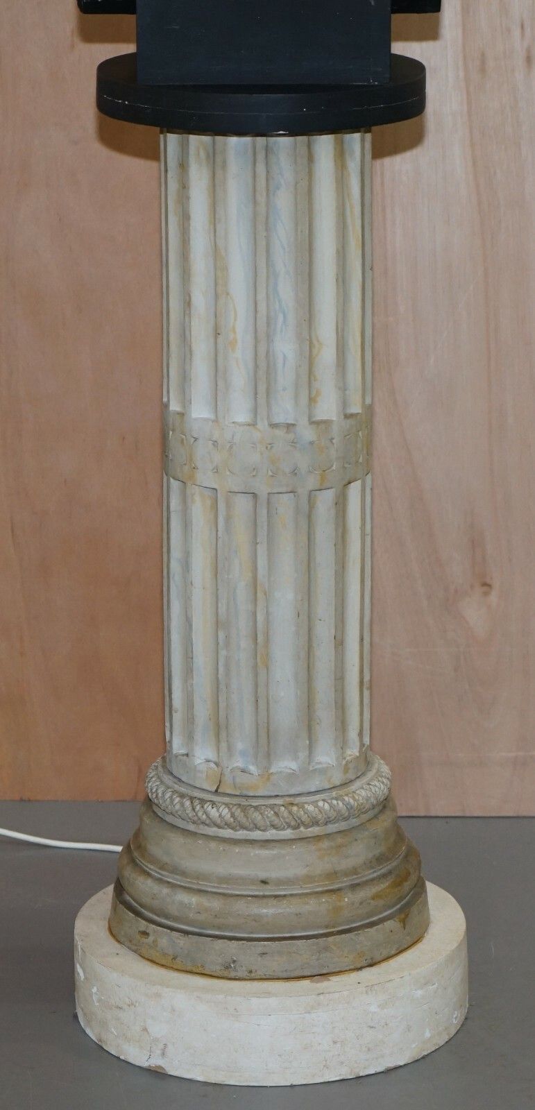 Furniture Pair Of 170cm Tall Display Cabinets On Corinthian Pillars With Built In Lights photo
