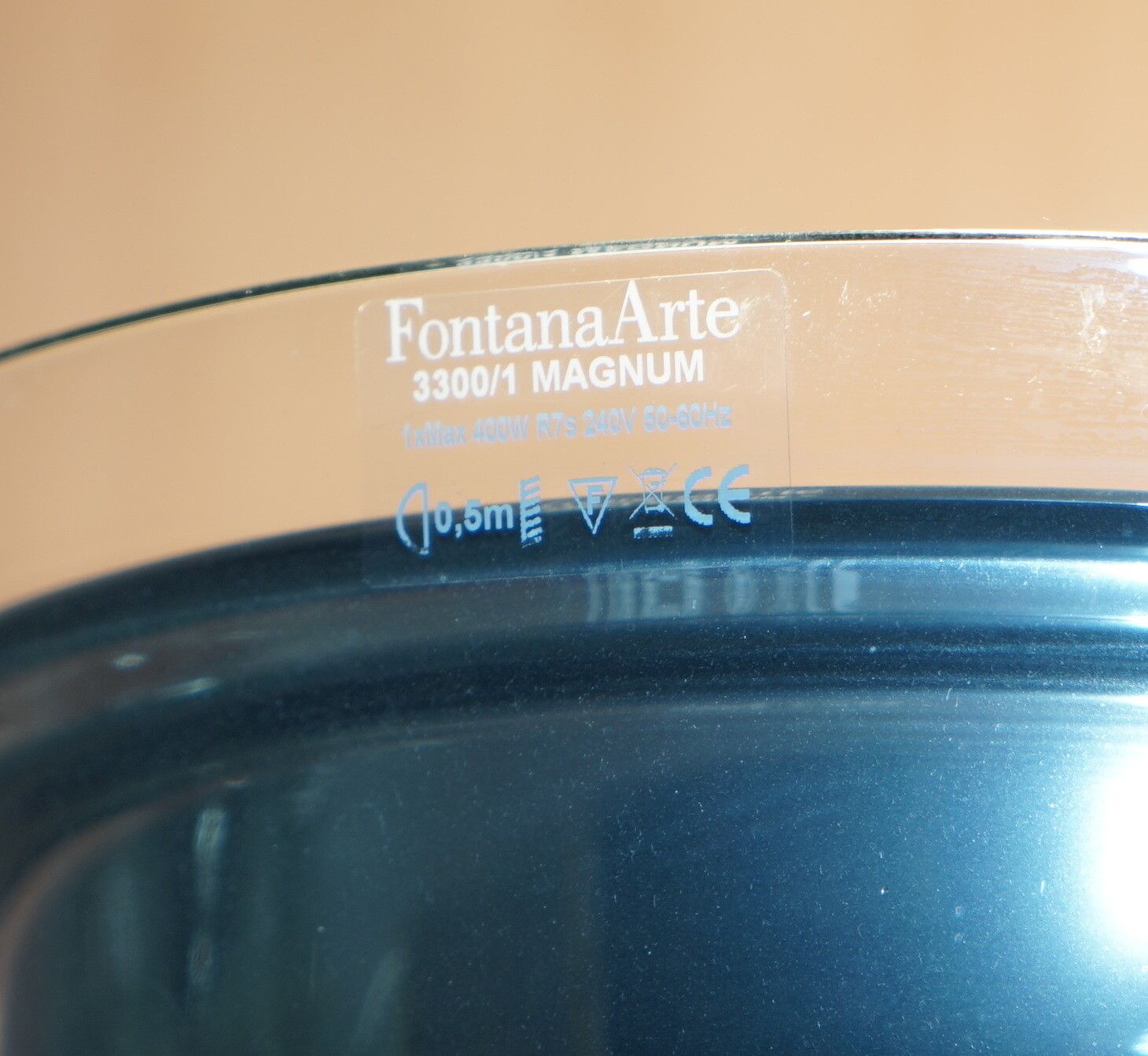 Rare Rrp £2259 Fontana Arte Flute Magnum Floor Standing Glass & Chrome Lamp photo buy