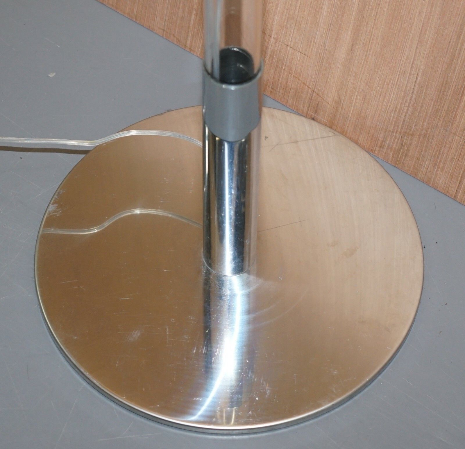 photo for sale Rare Rrp £2259 Fontana Arte Flute Magnum Floor Standing Glass & Chrome Lamp