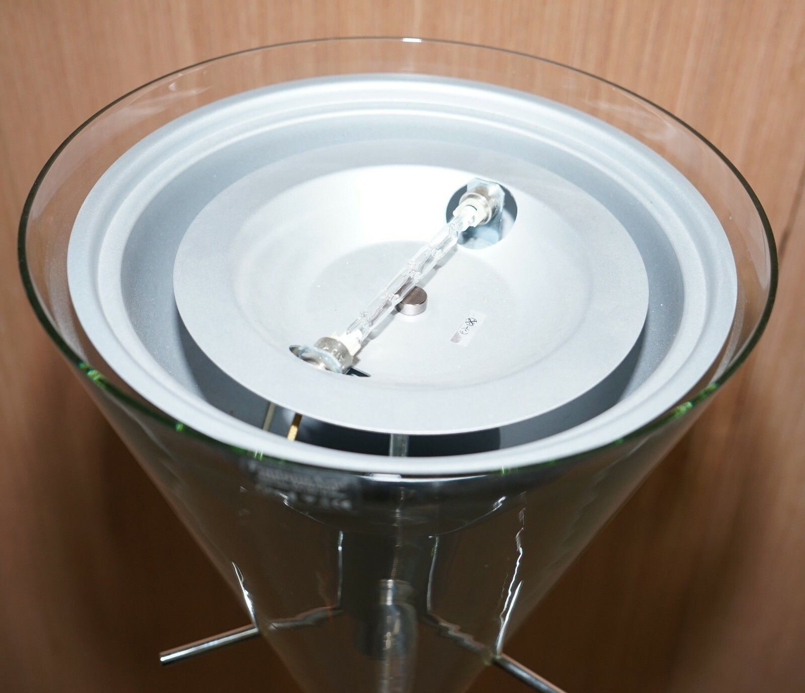 Lighting Rare Rrp £2259 Fontana Arte Flute Magnum Floor Standing Glass & Chrome Lamp photo