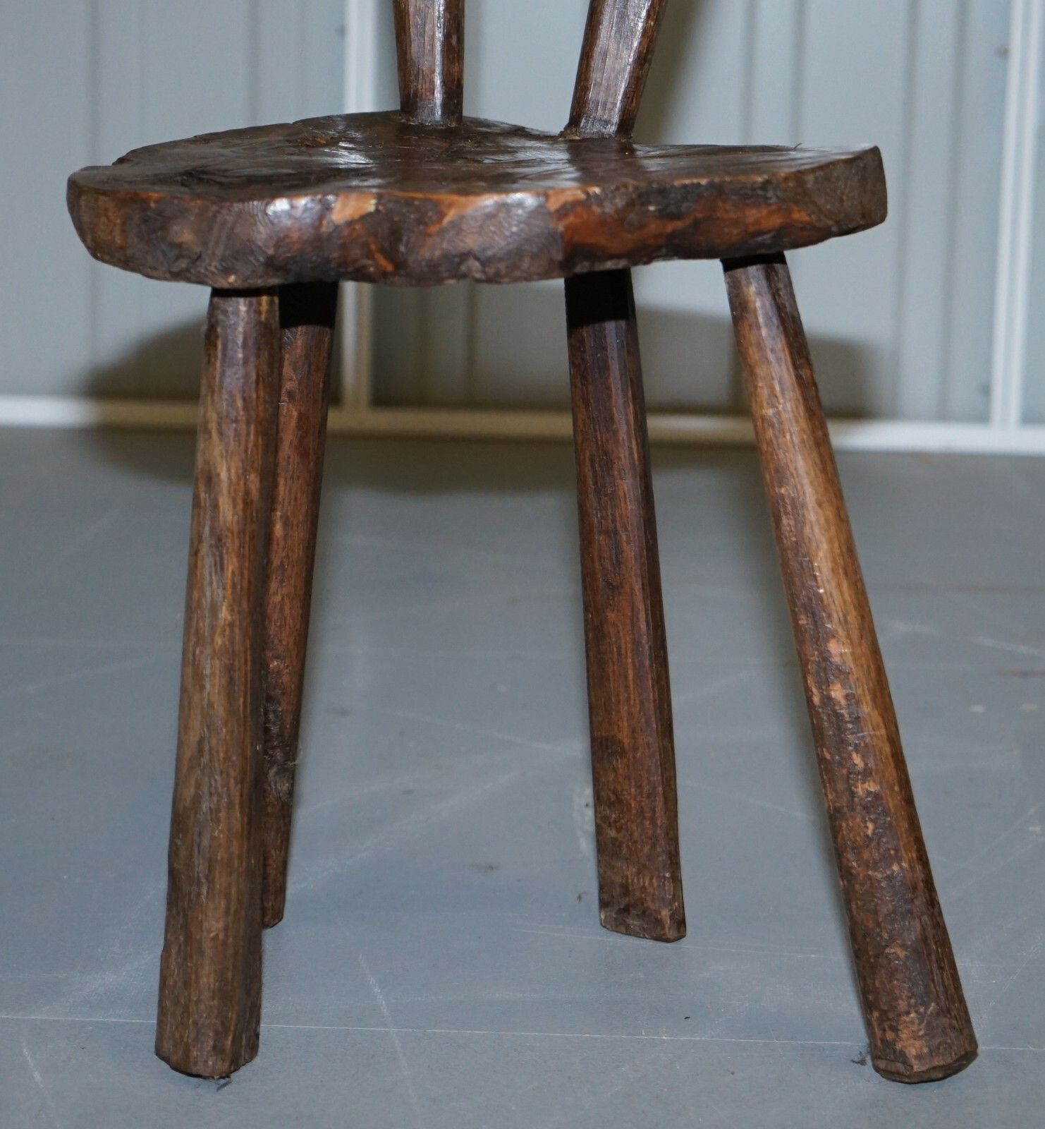 Rare Stunning Circa 1760 Burr Chestnut Small Hand Carved Primitive French Chair photo buy