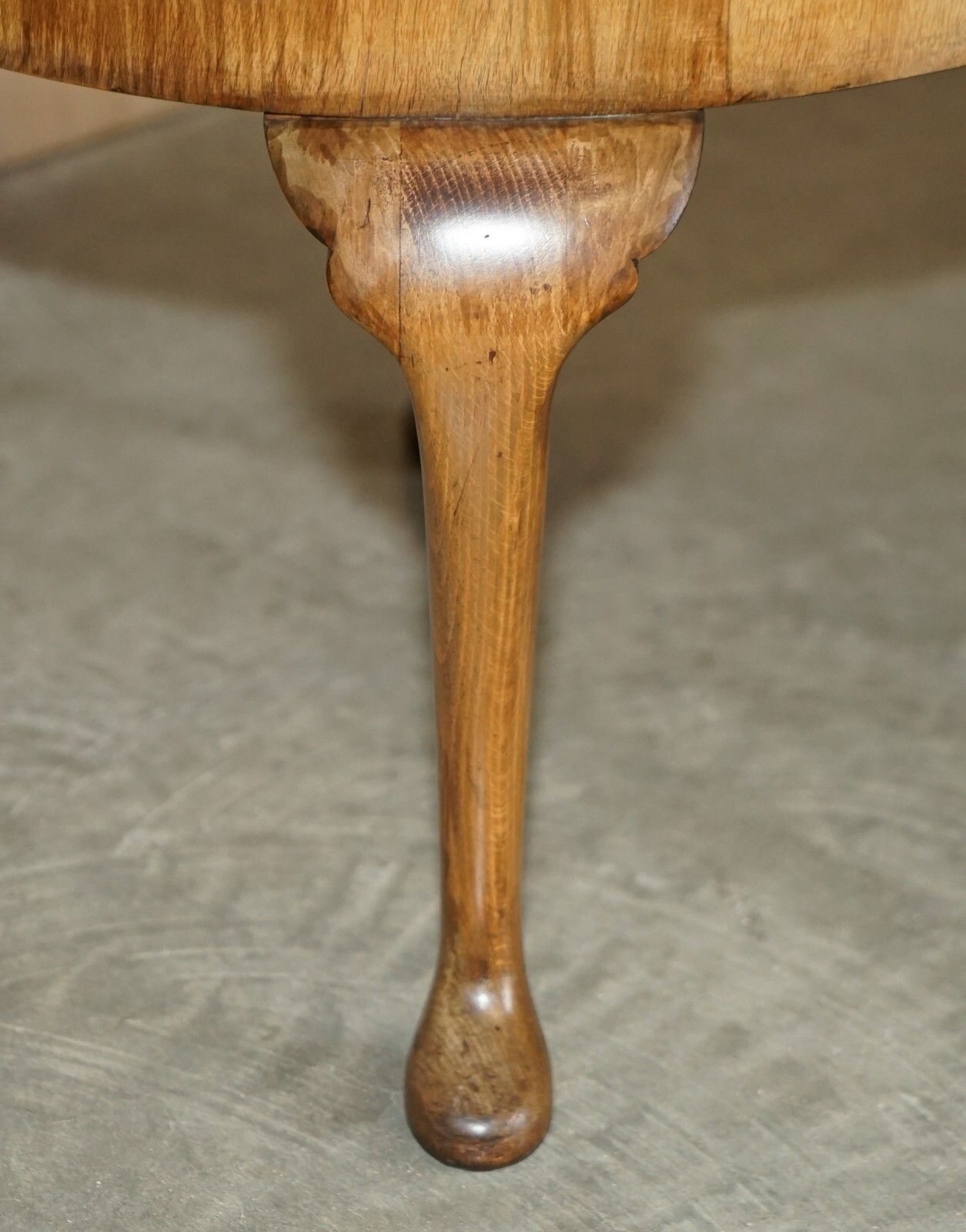Exquisitely Hand Carved  Burr Walnut Coffee Cocktail Table Cabriole Legs photo Furniture