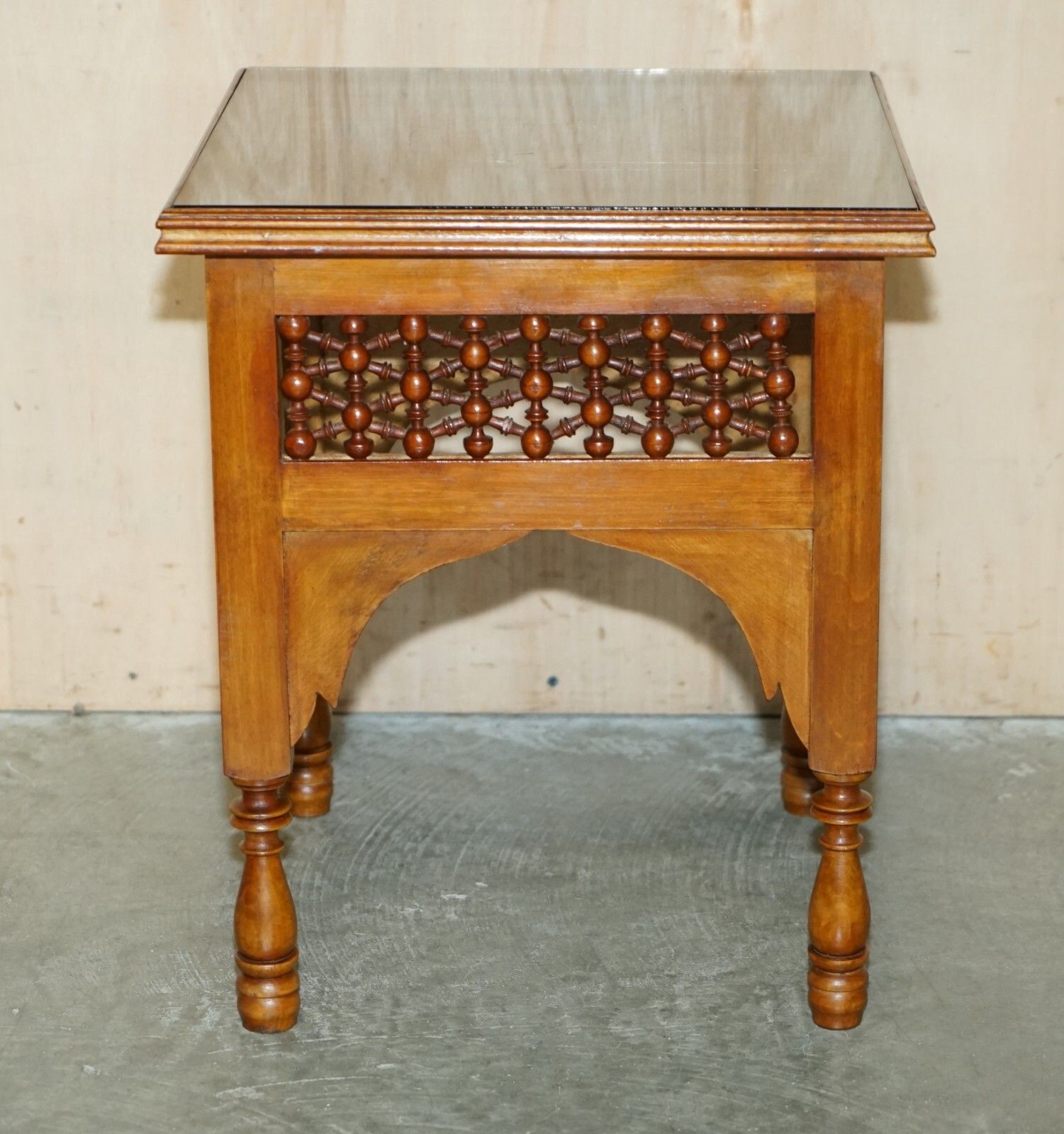 Nice 19th Century Hand Carved Liberty's London Moorish Side End Lamp Wine Table photo for sale